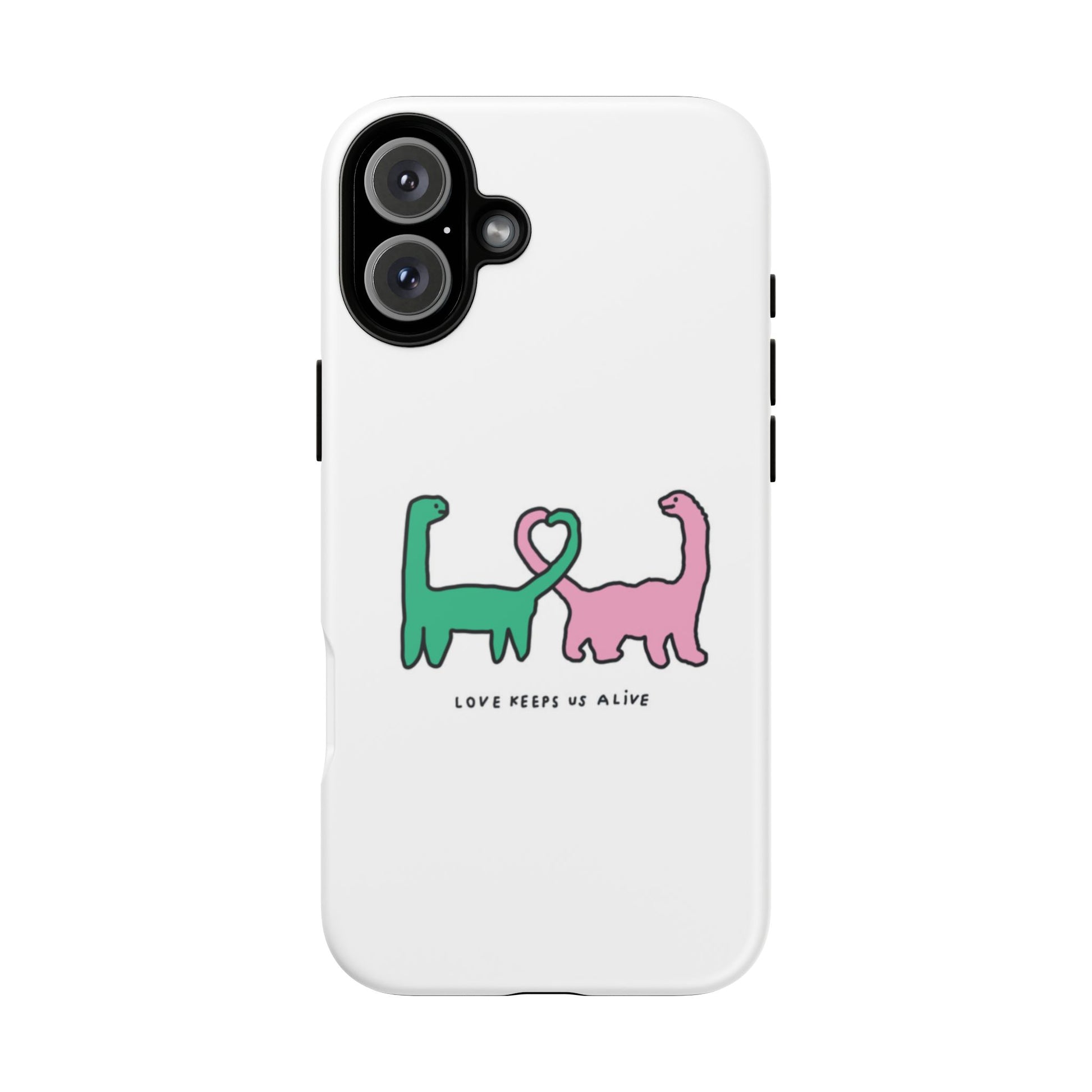 Dino in love phone cases