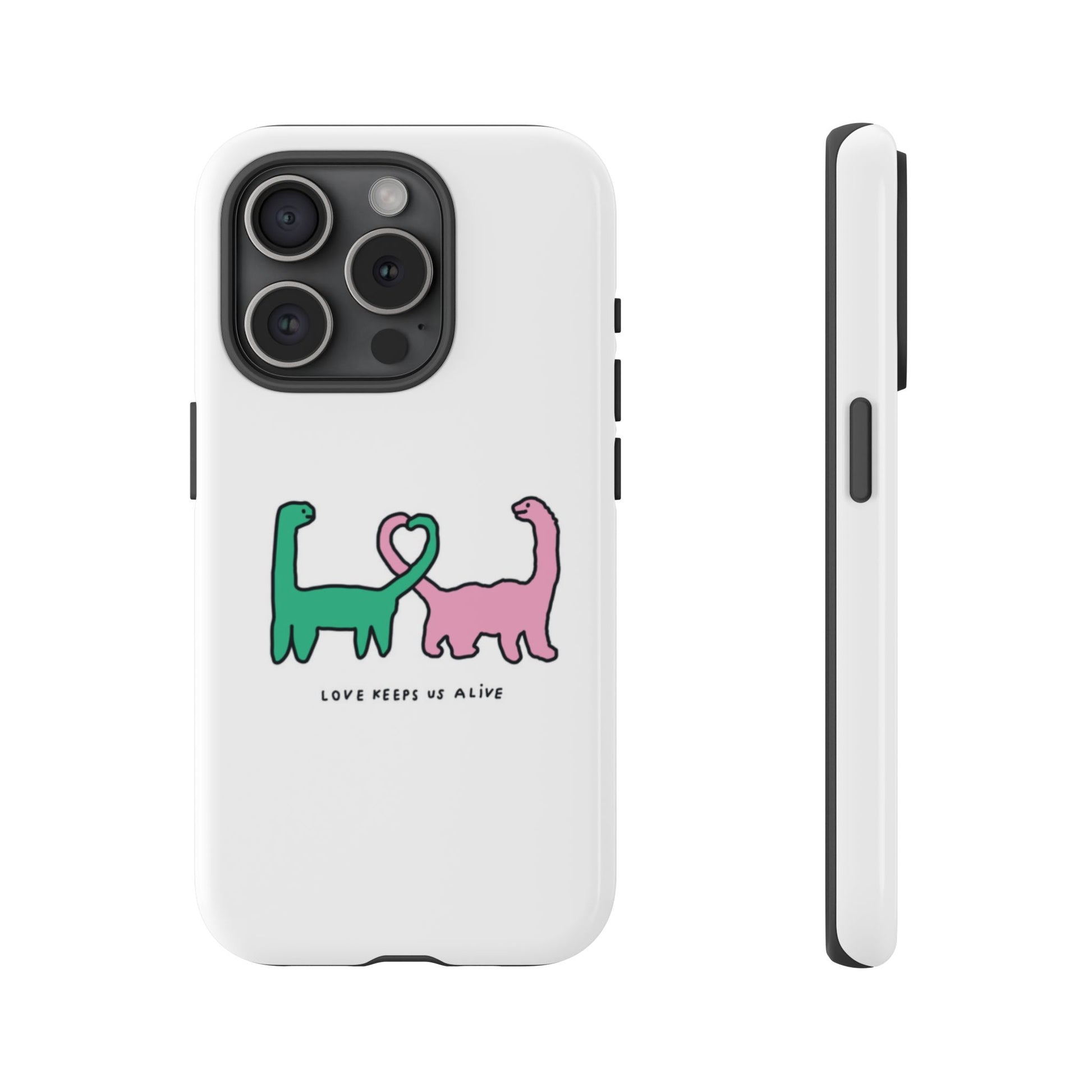 Dino in love phone cases