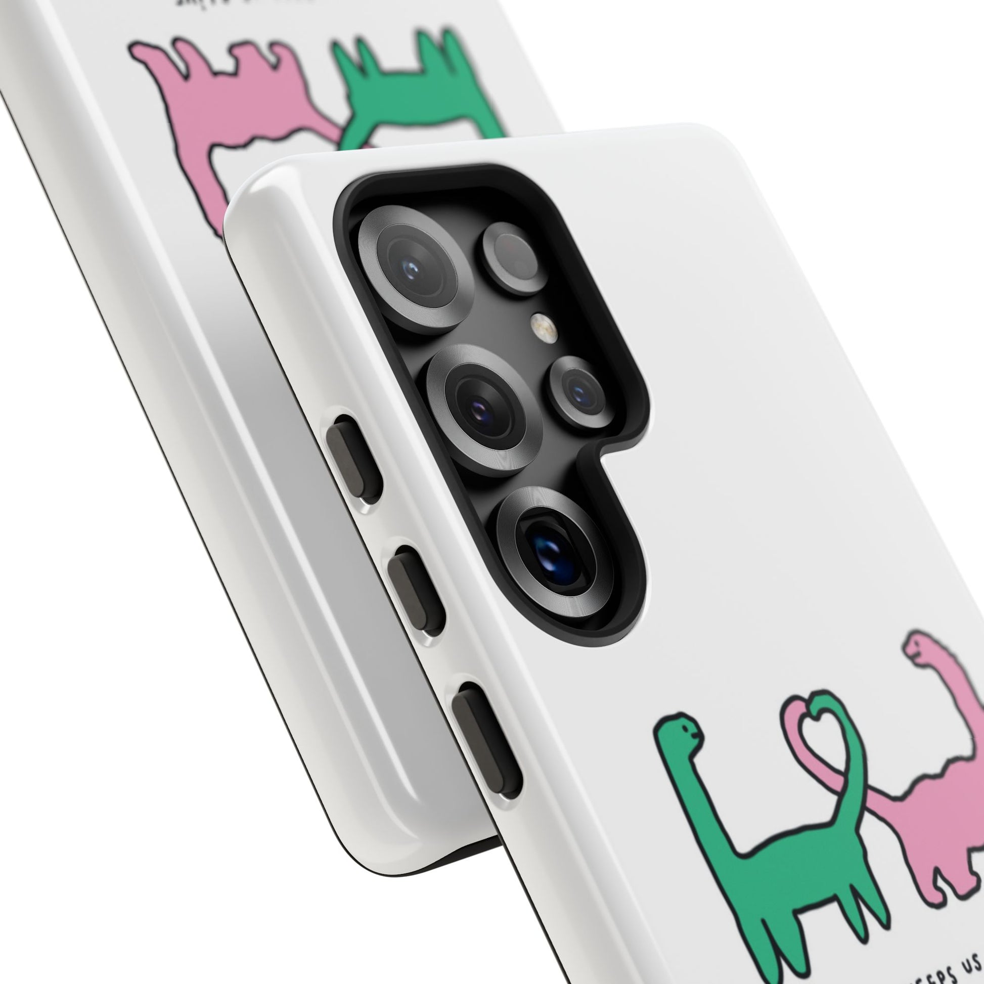 Dino in love phone cases