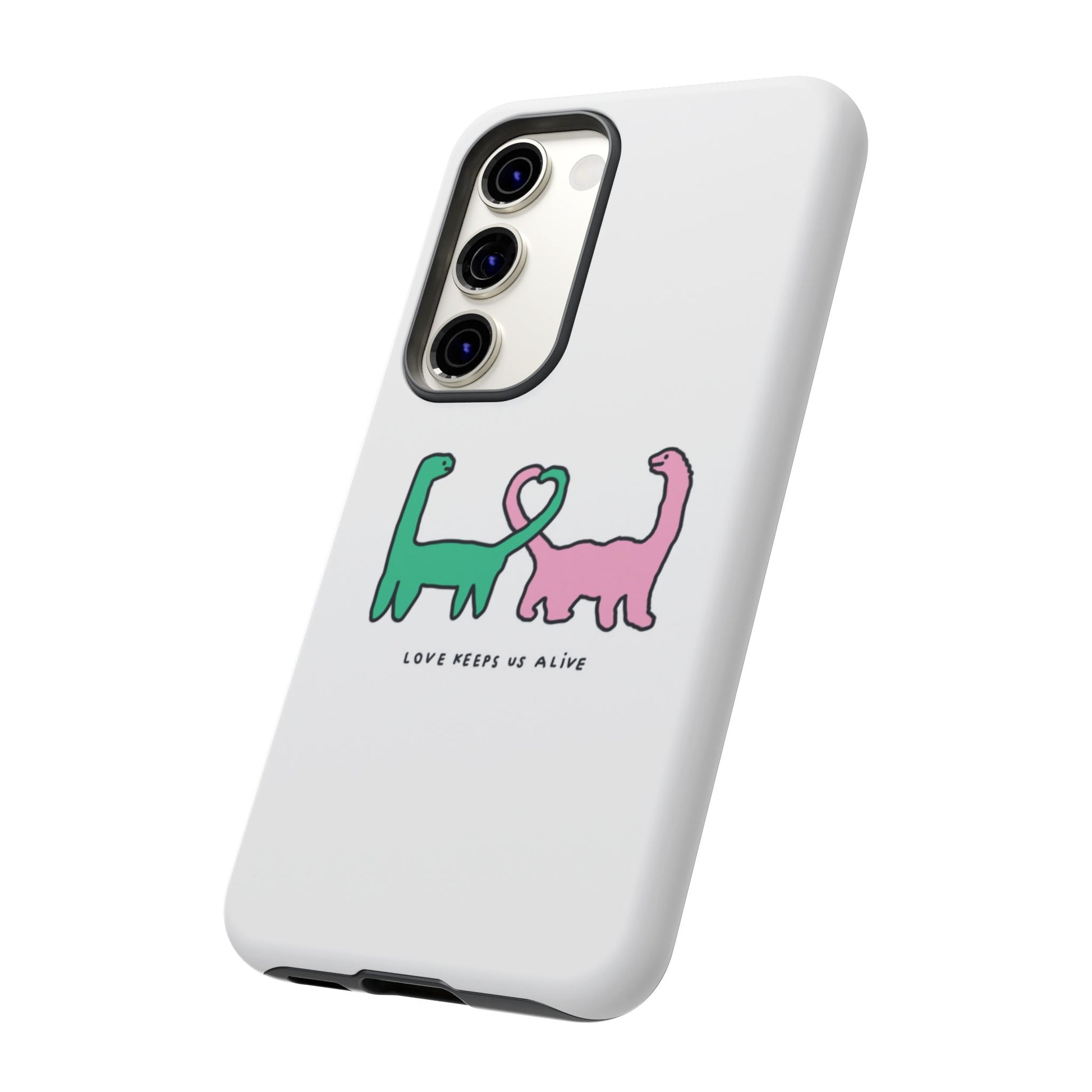 Dino in love phone cases