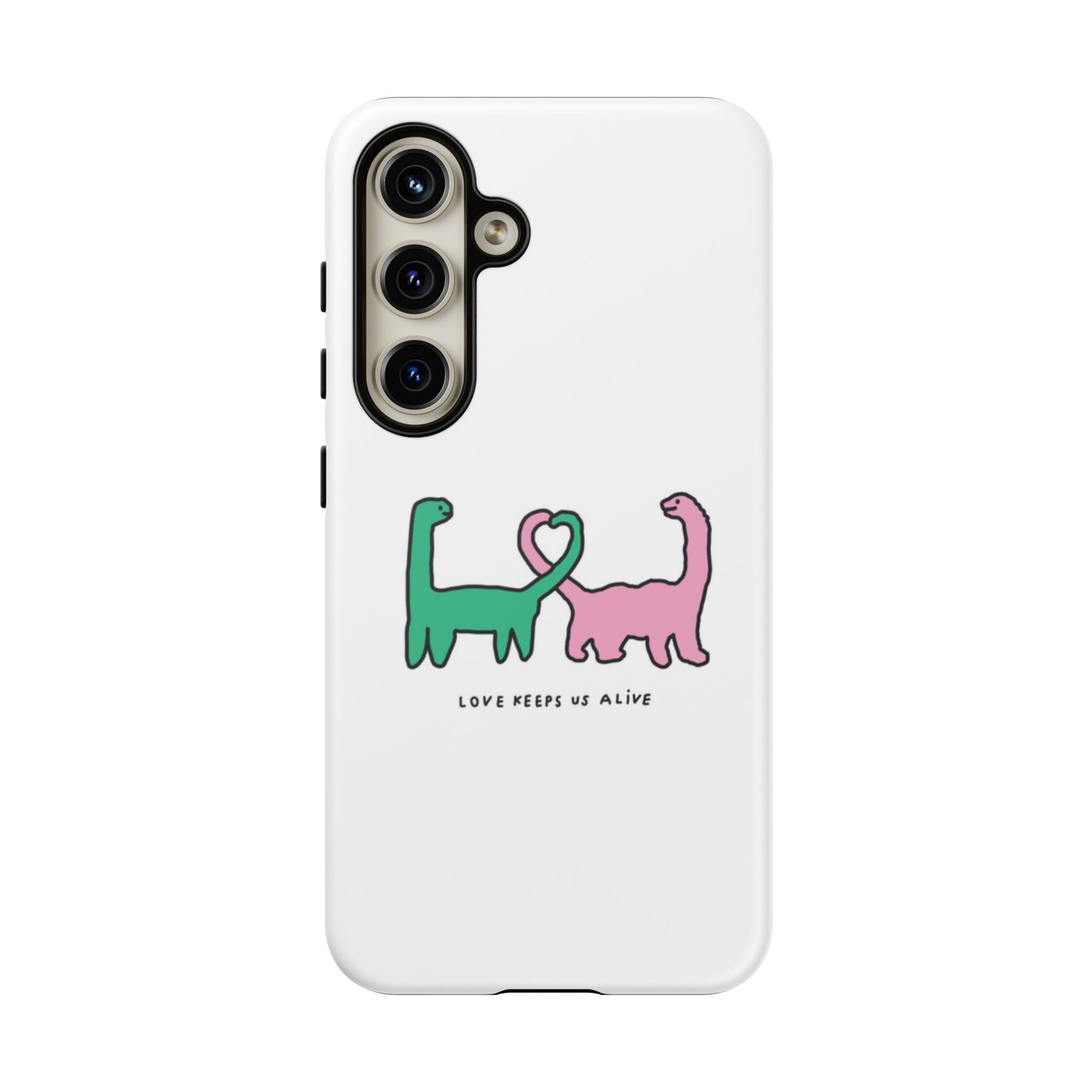 Dino in love phone cases