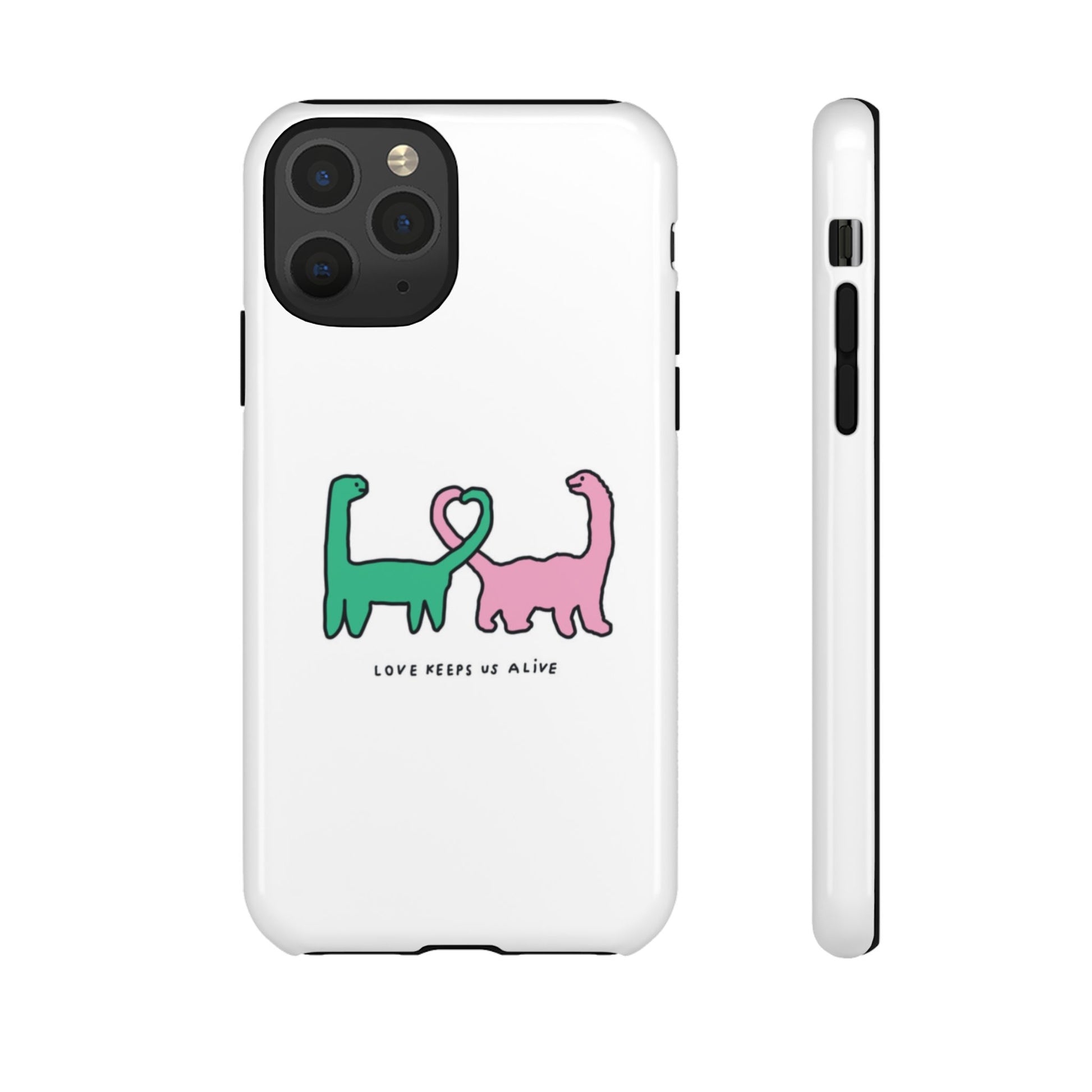 Dino in love phone cases