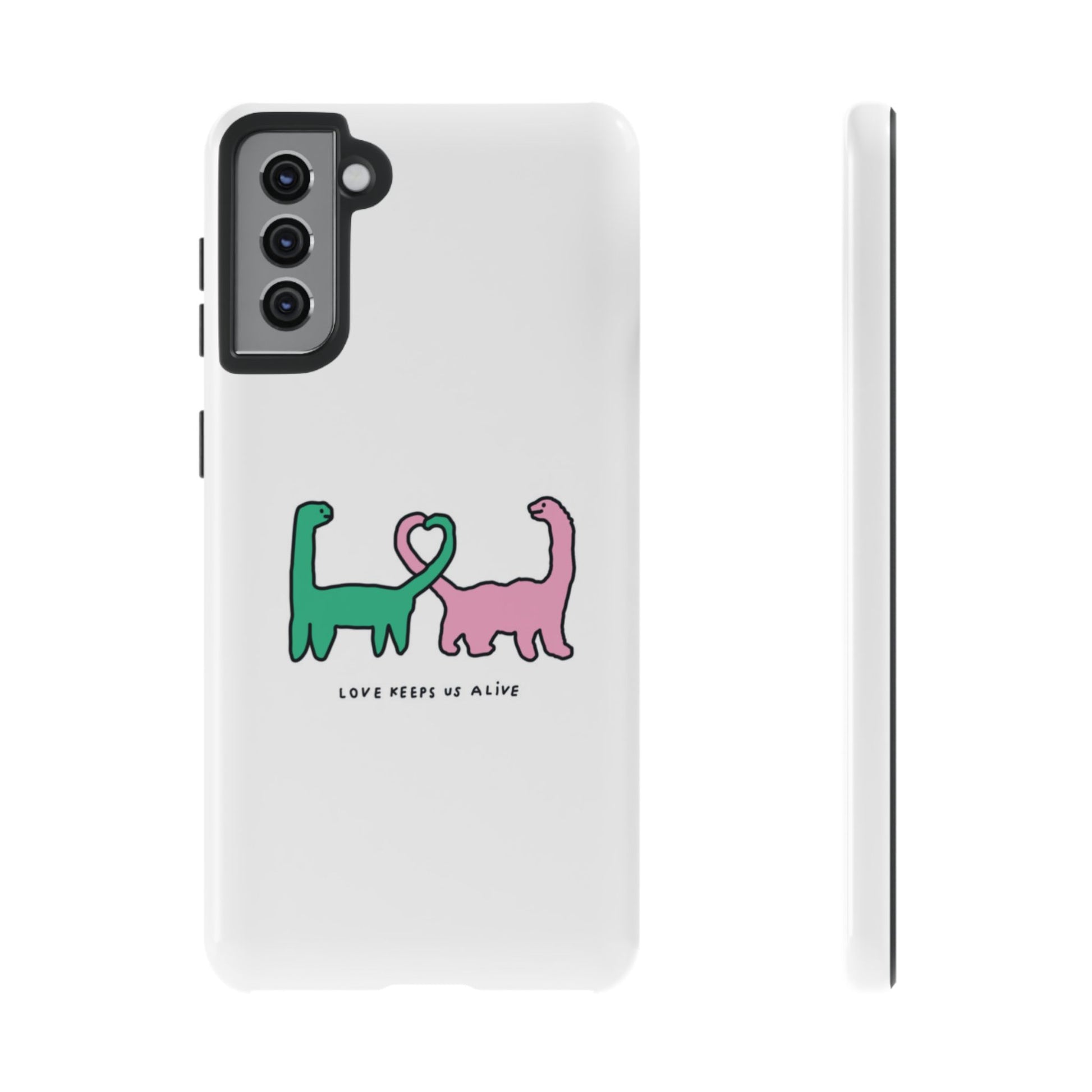 Dino in love phone cases