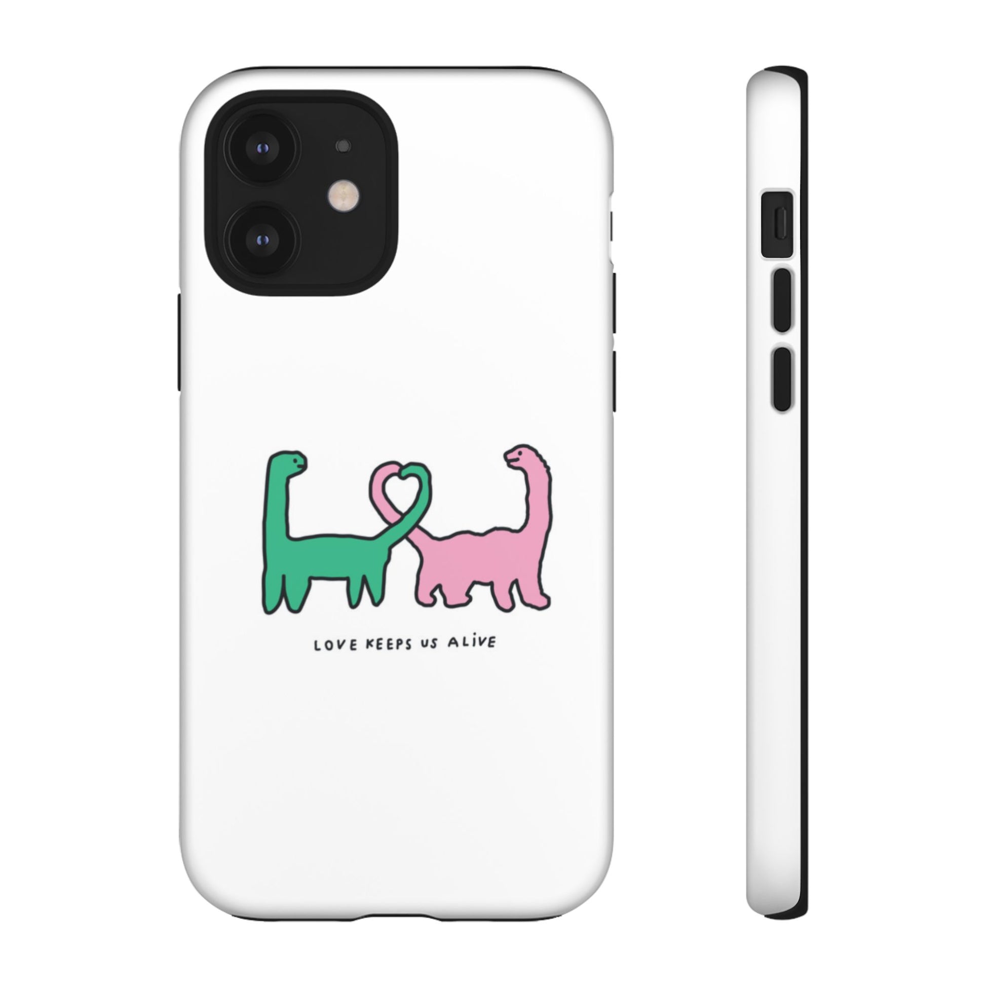 Dino in love phone cases