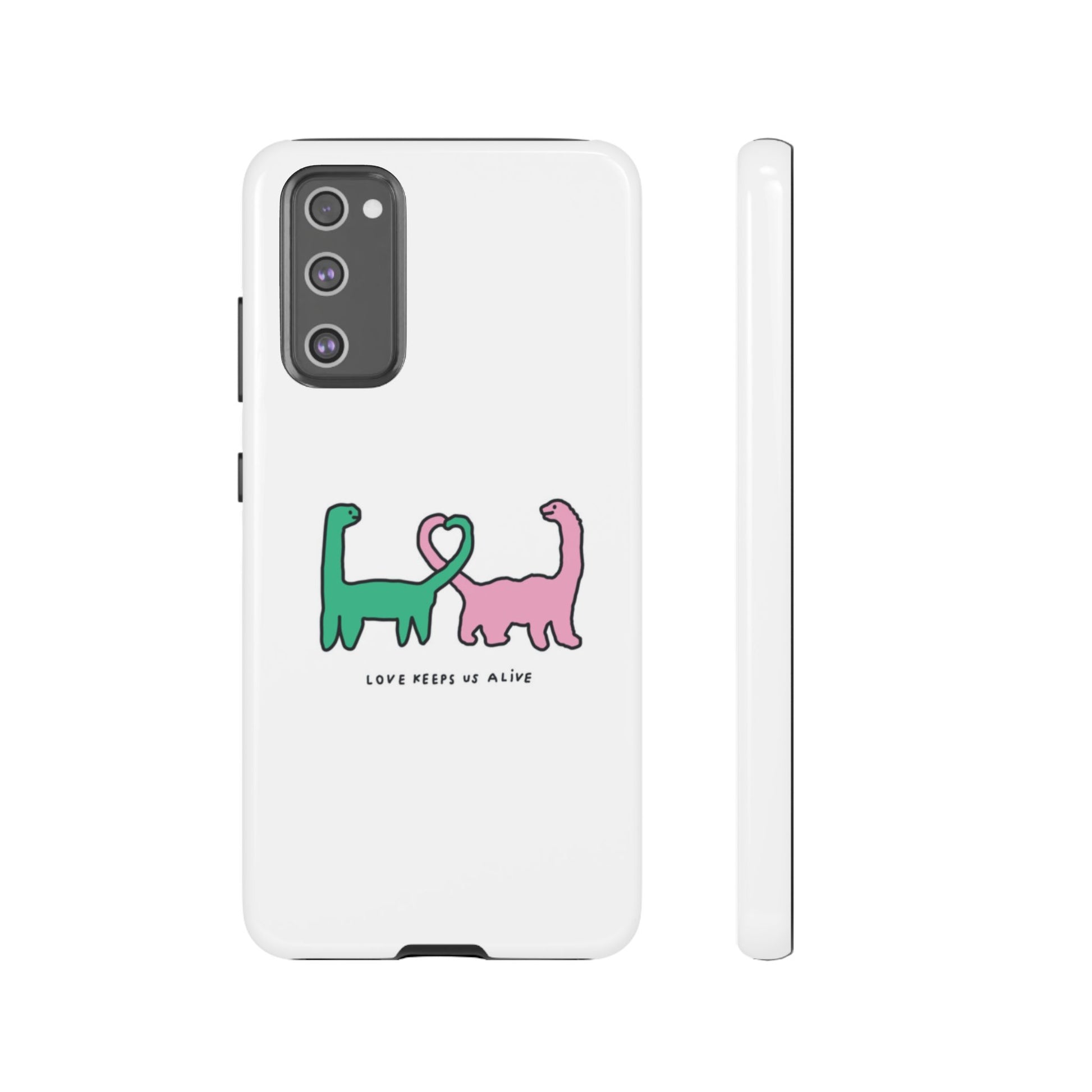Dino in love phone cases