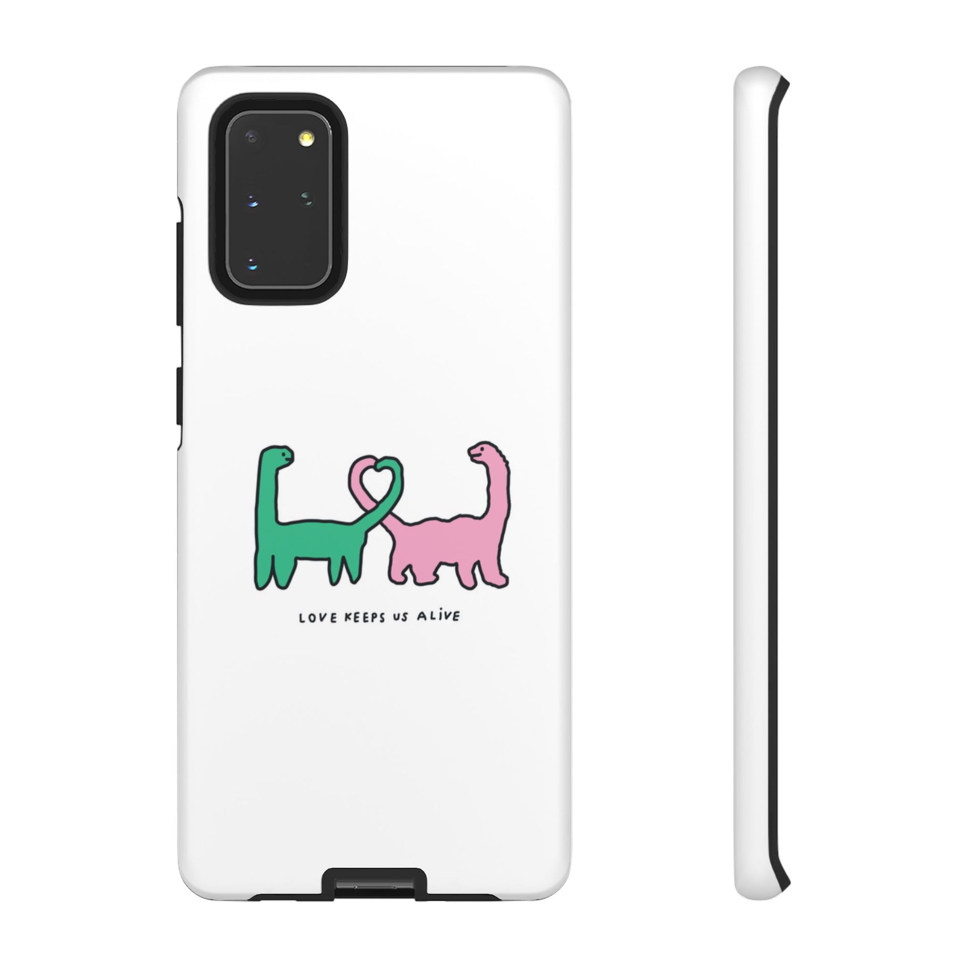 Dino in love phone cases