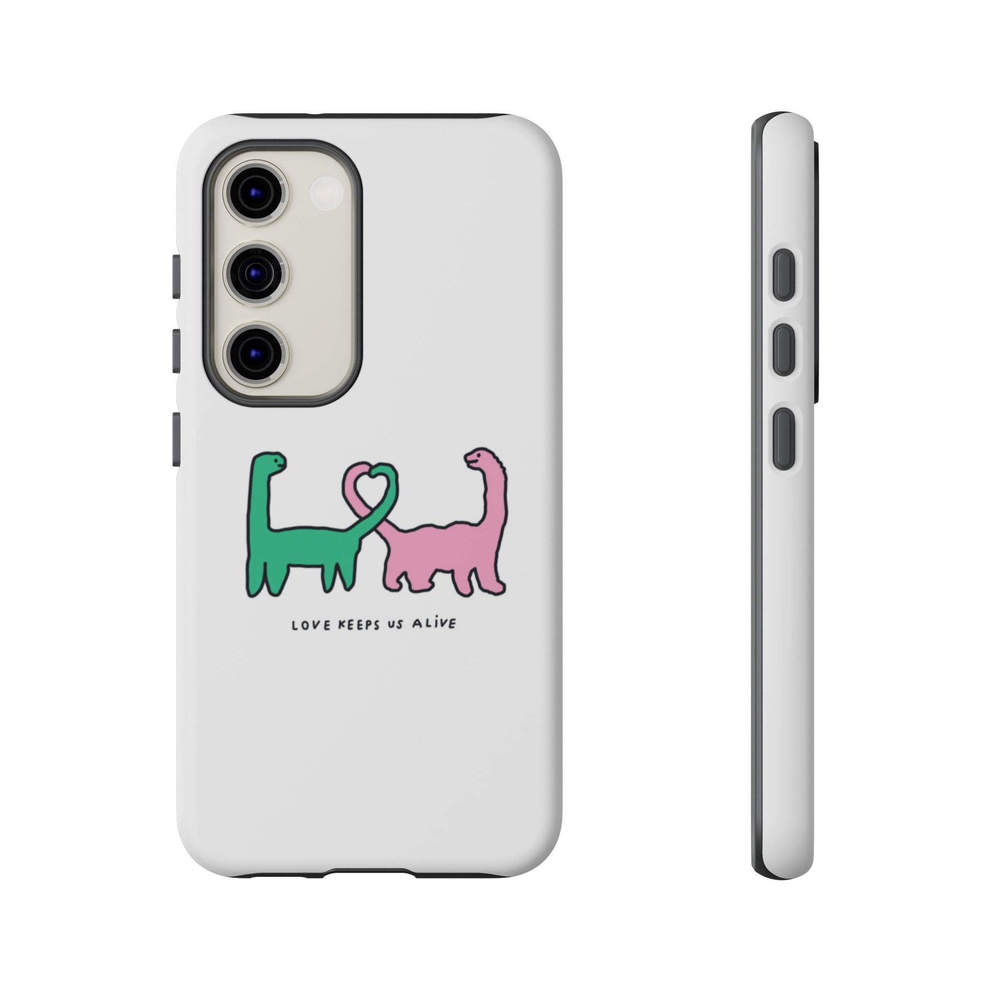 Dino in love phone cases