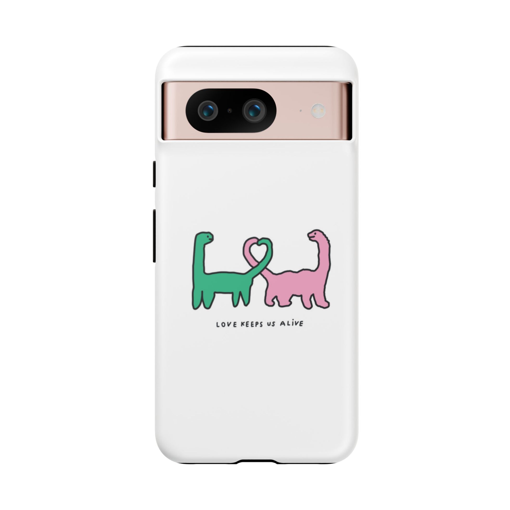 Dino in love phone cases