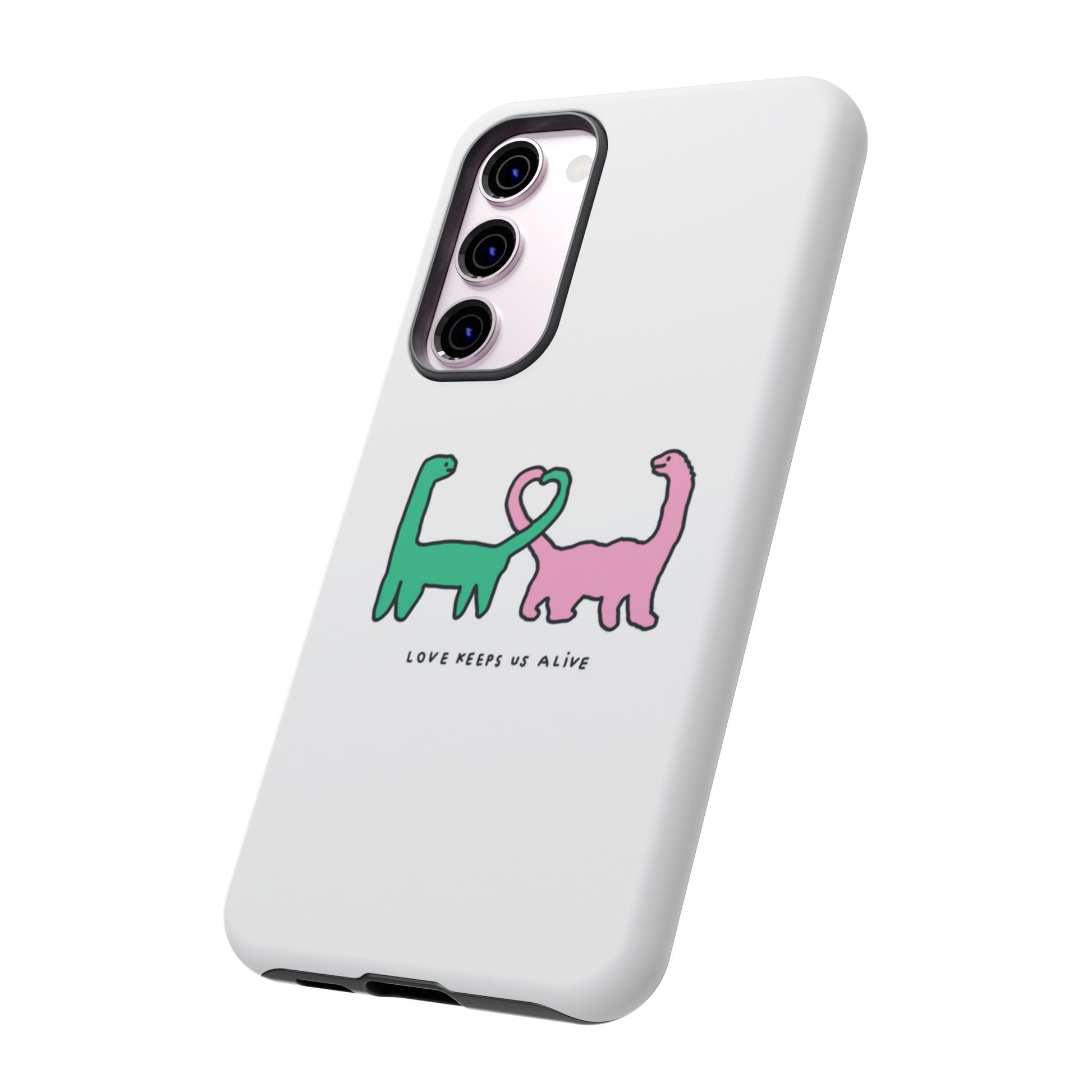 Dino in love phone cases