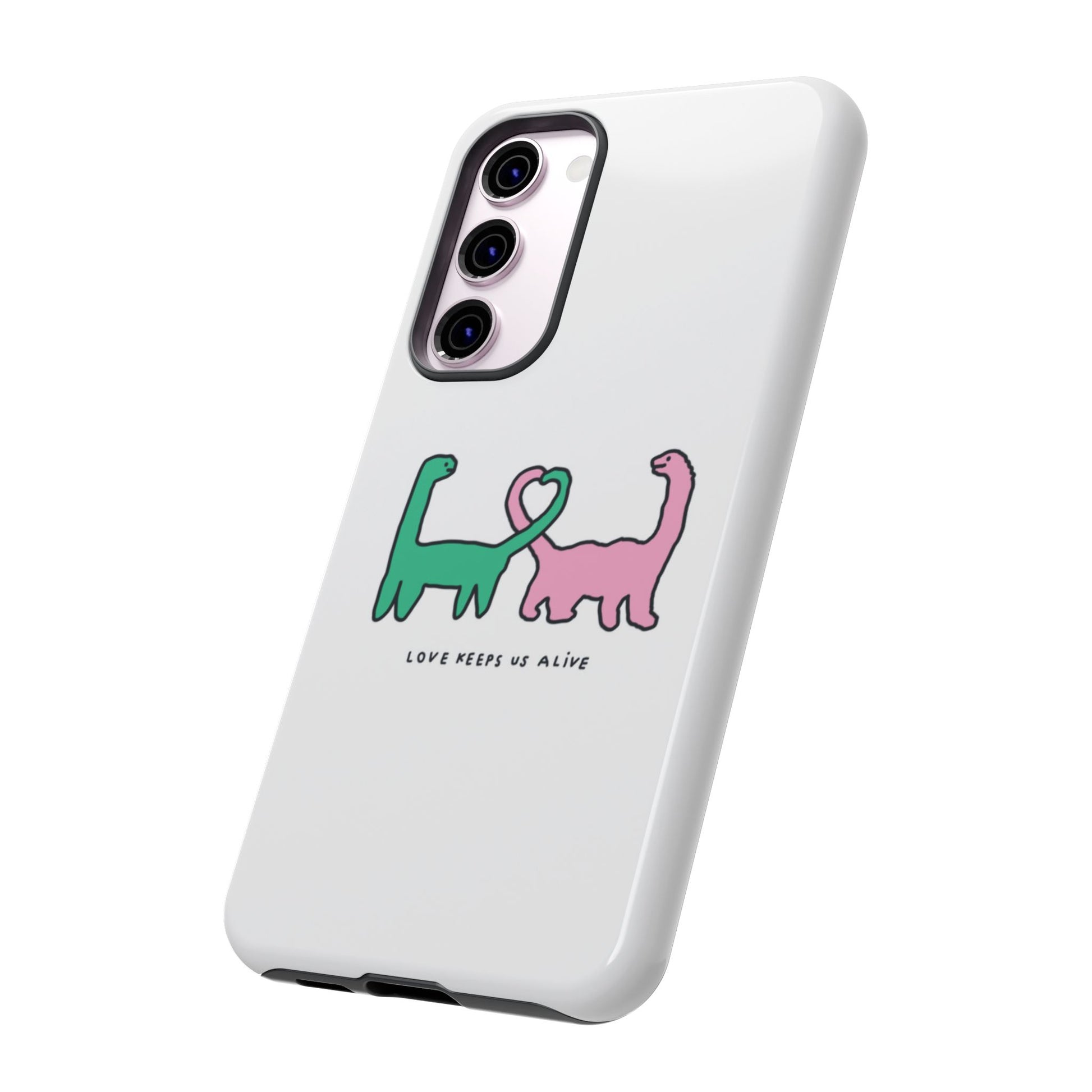 Dino in love phone cases