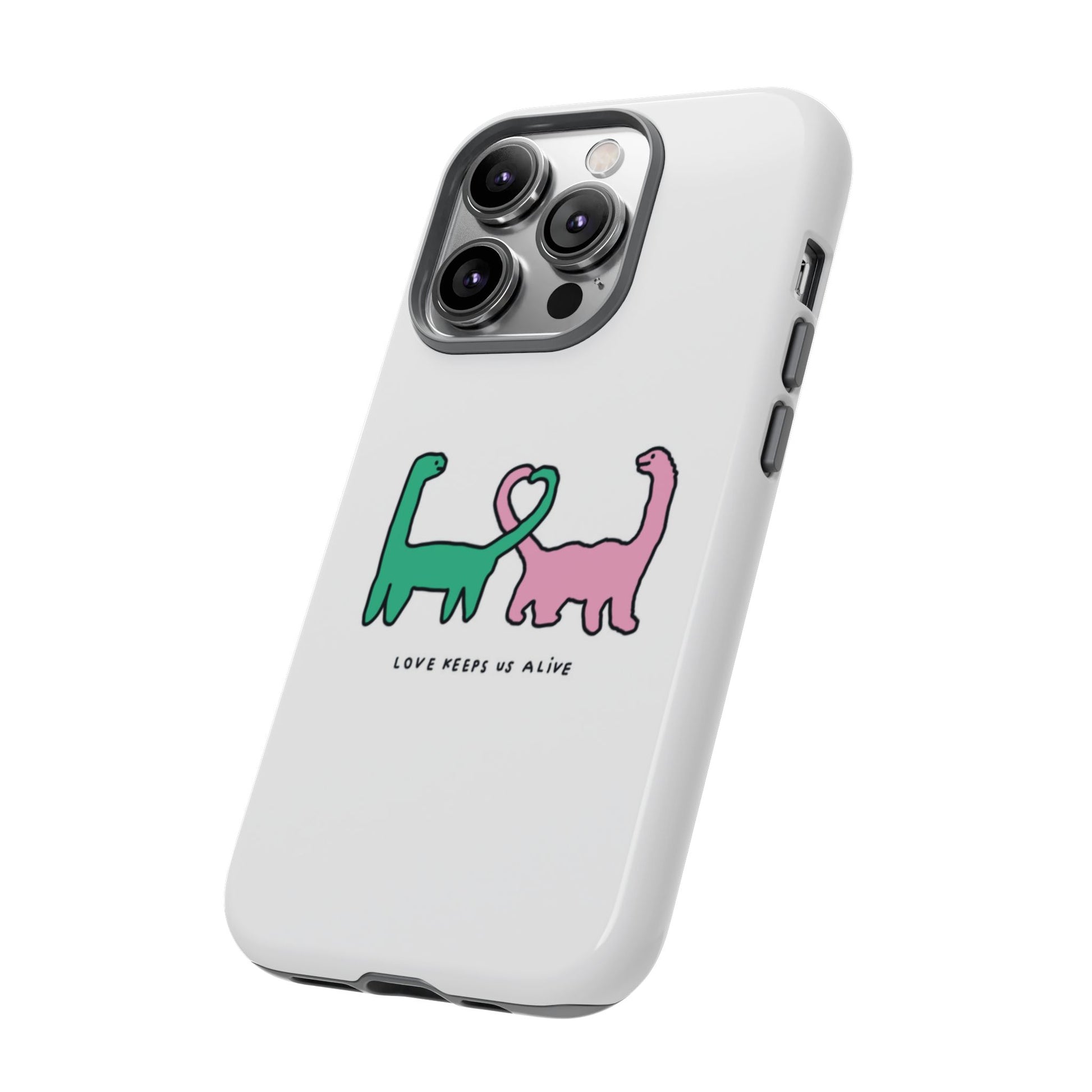 Dino in love phone cases