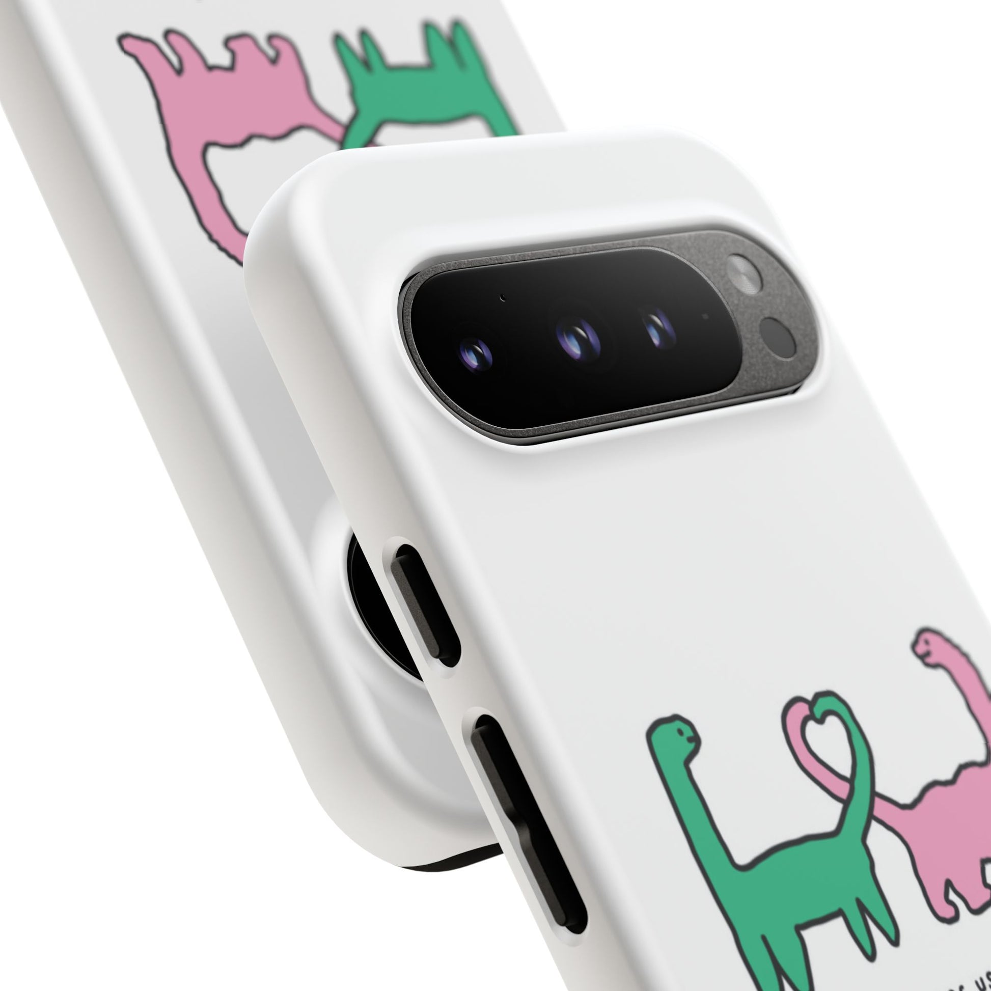 Dino in love phone cases