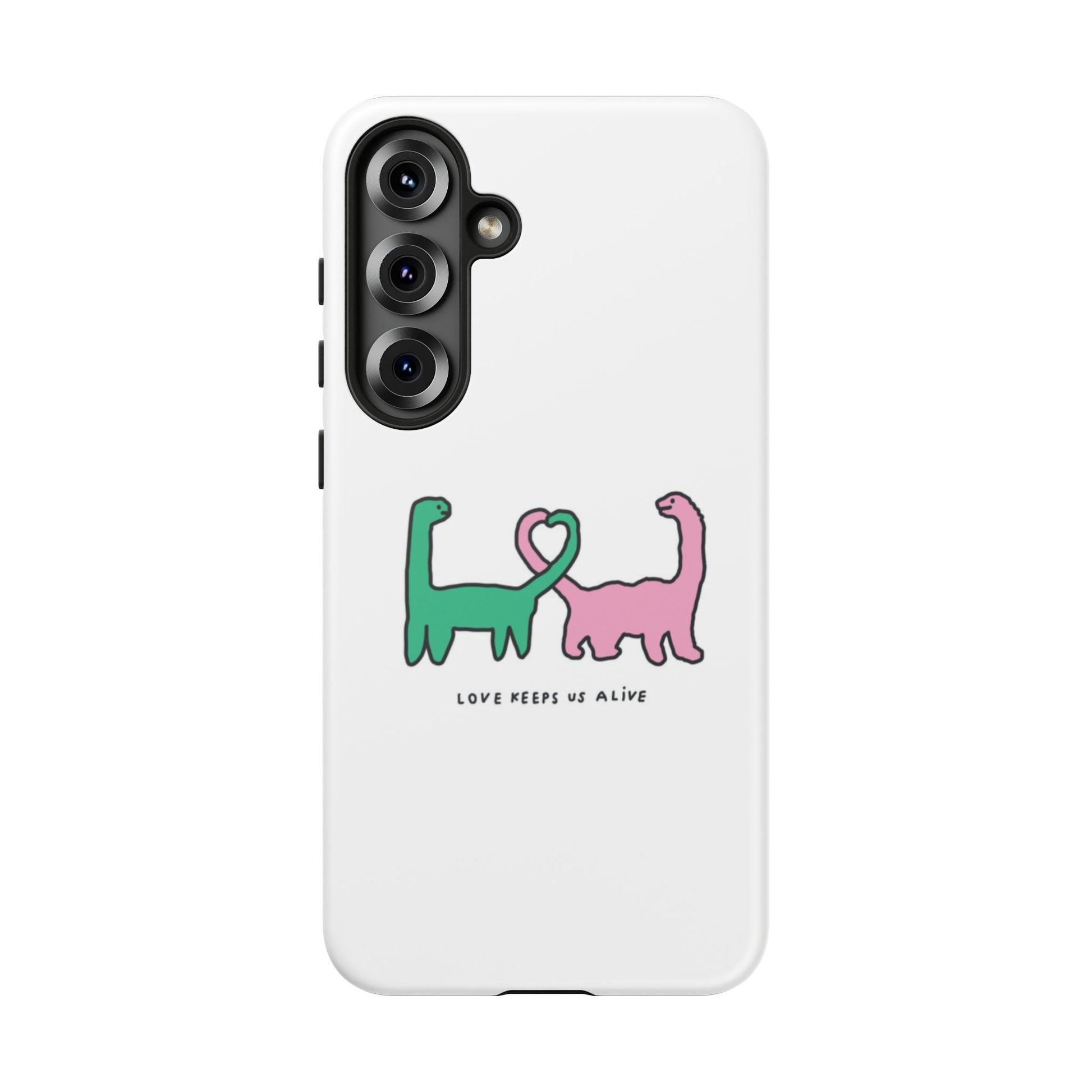 Dino in love phone cases