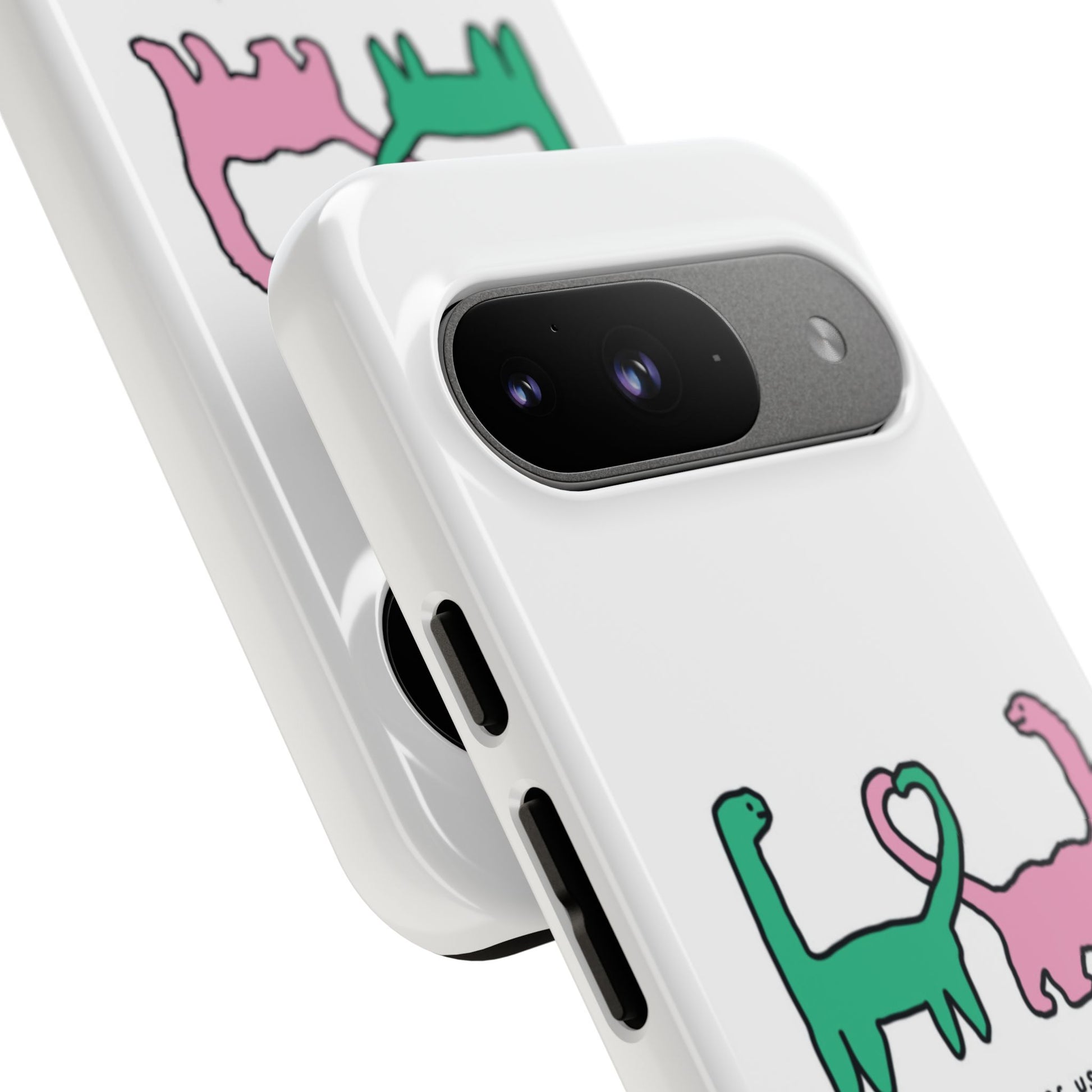 Dino in love phone cases