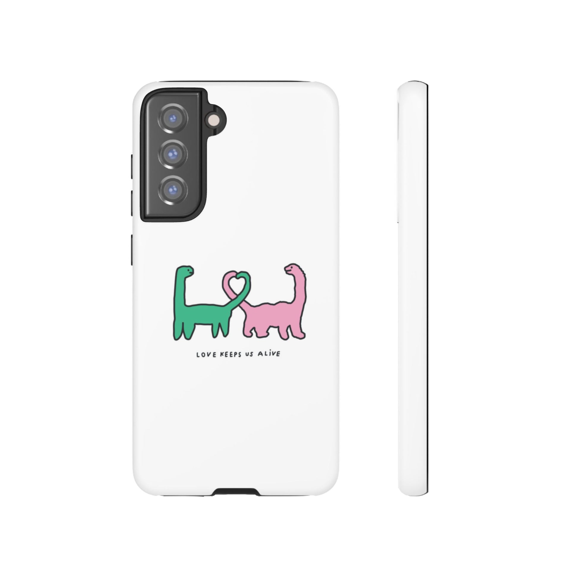 Dino in love phone cases