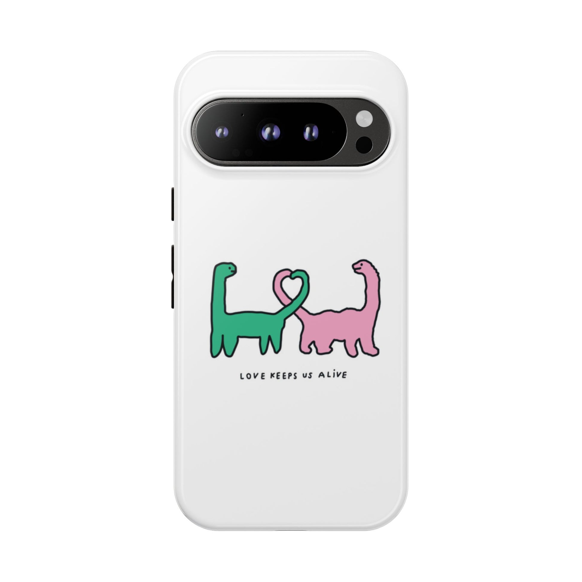 Dino in love phone cases