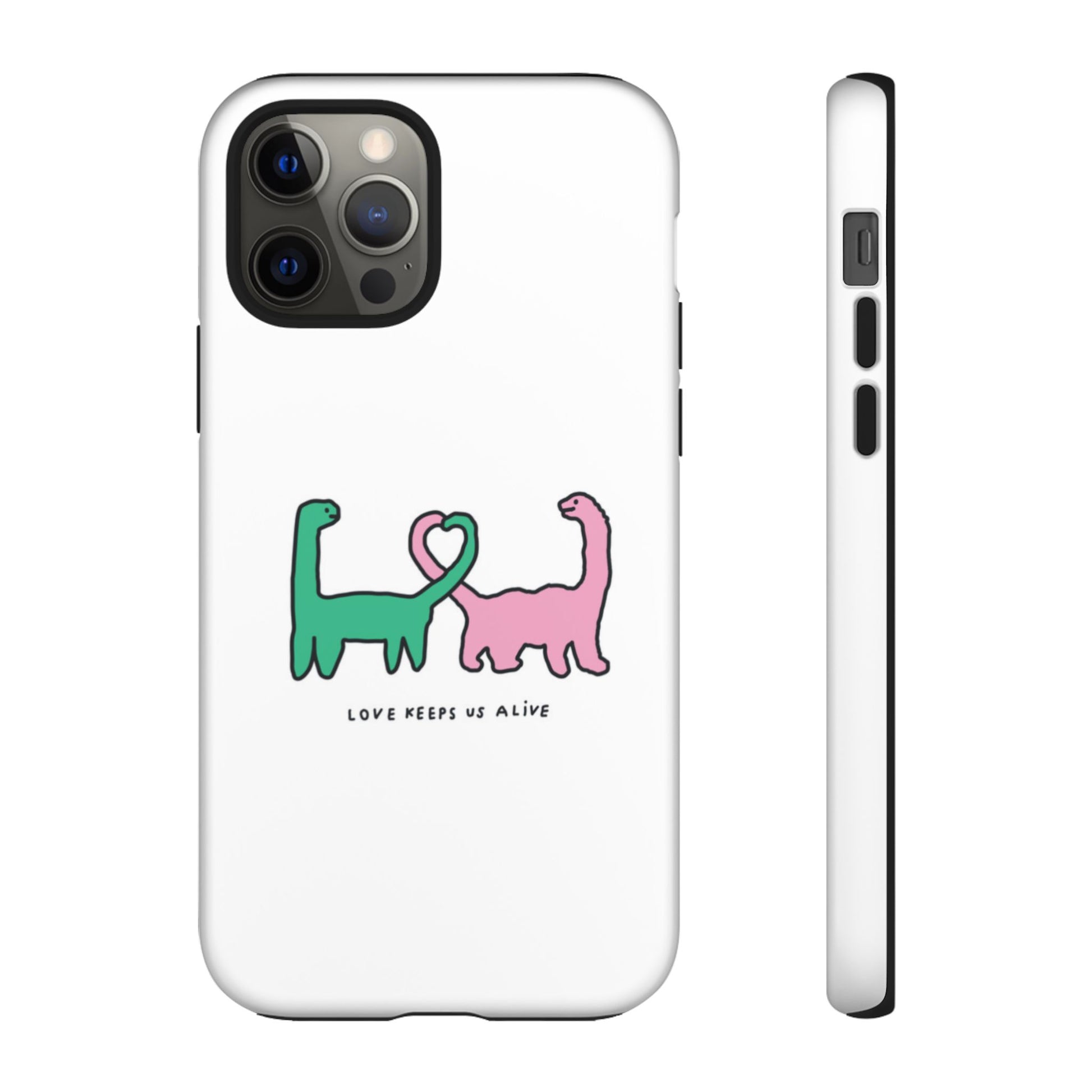 Dino in love phone cases