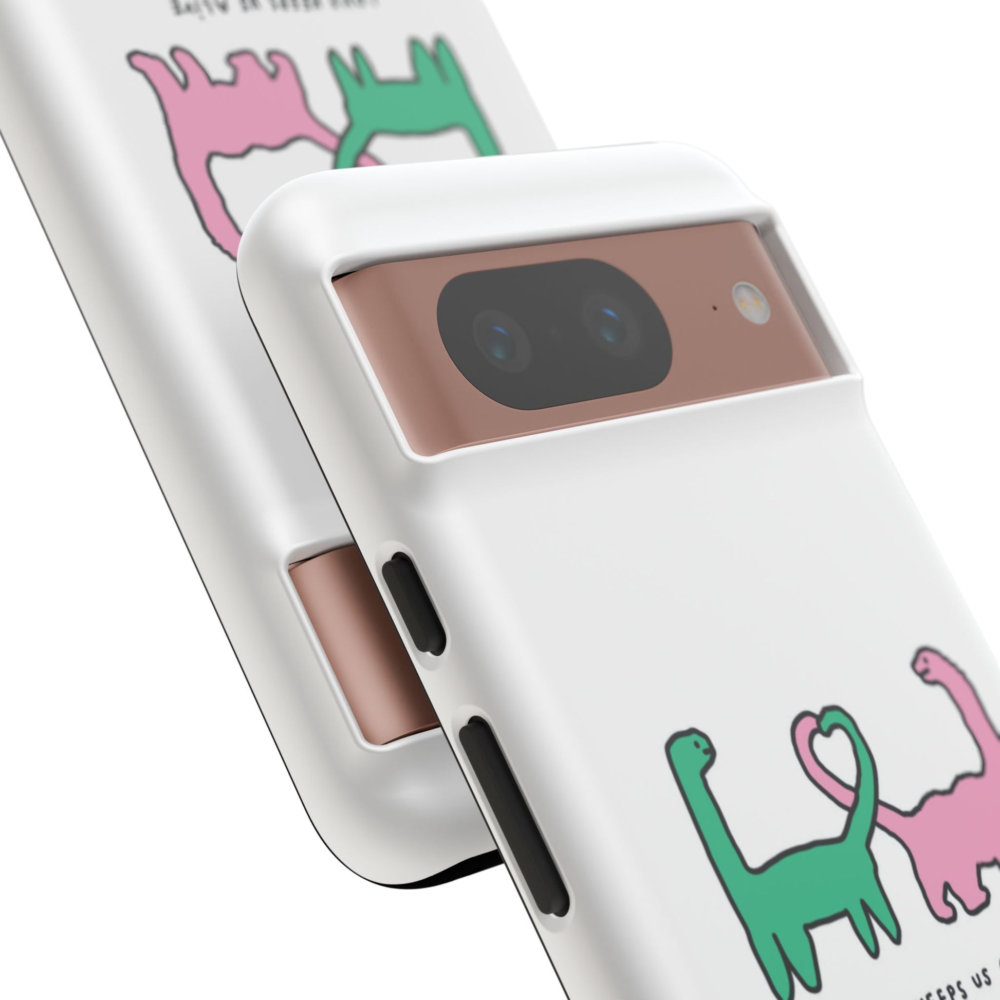 Dino in love phone cases