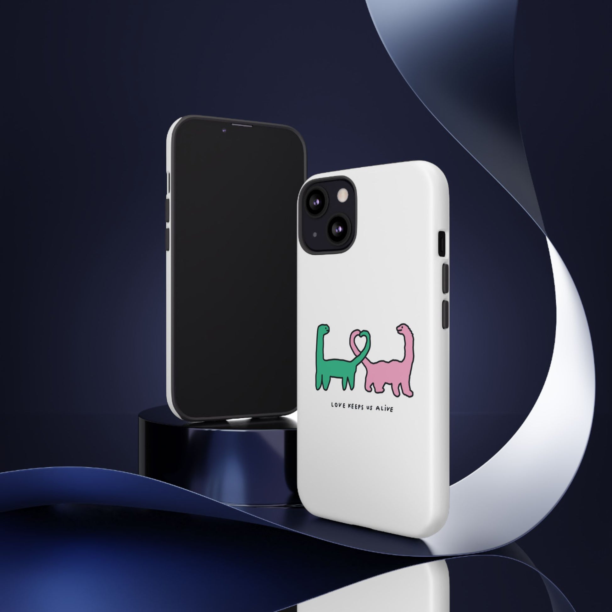 Dino in love phone cases