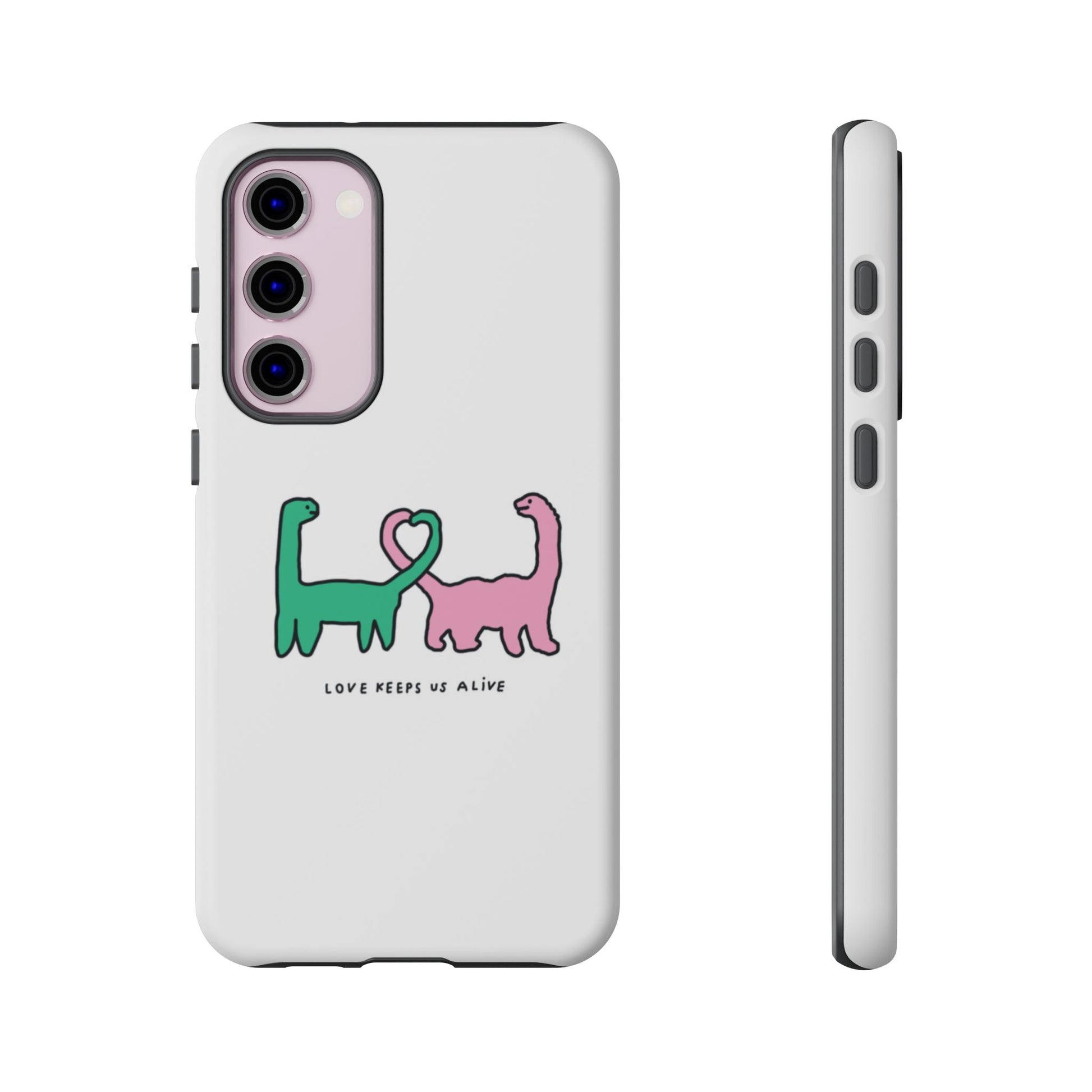 Dino in love phone cases