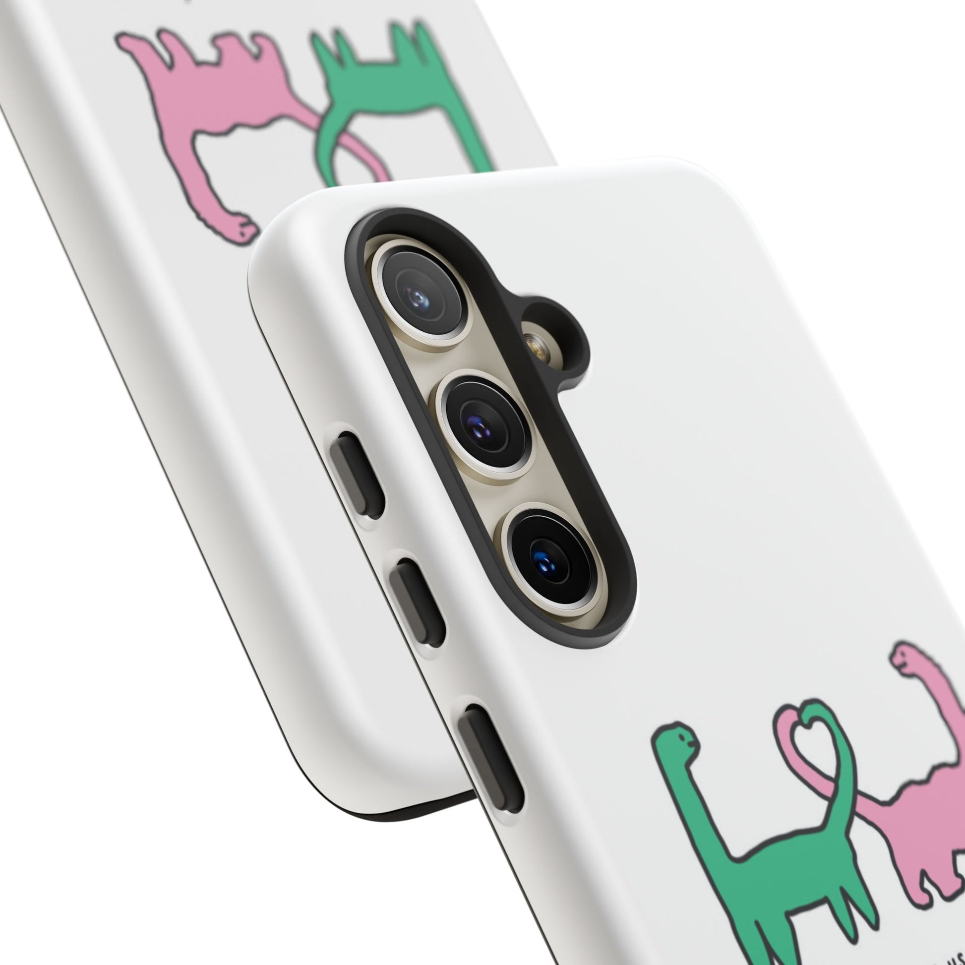 Dino in love phone cases