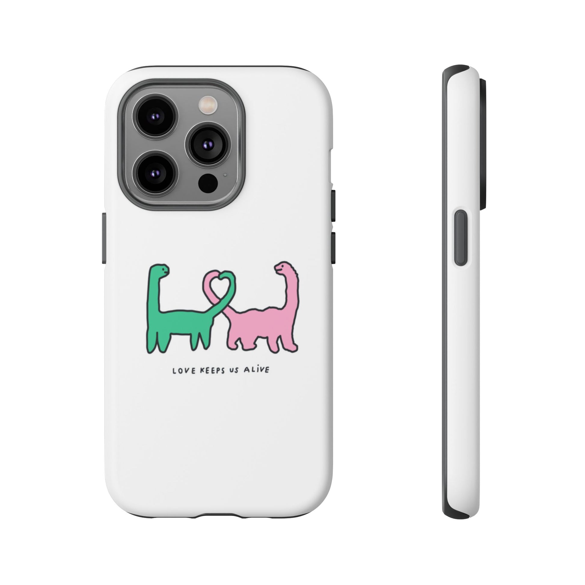 Dino in love phone cases