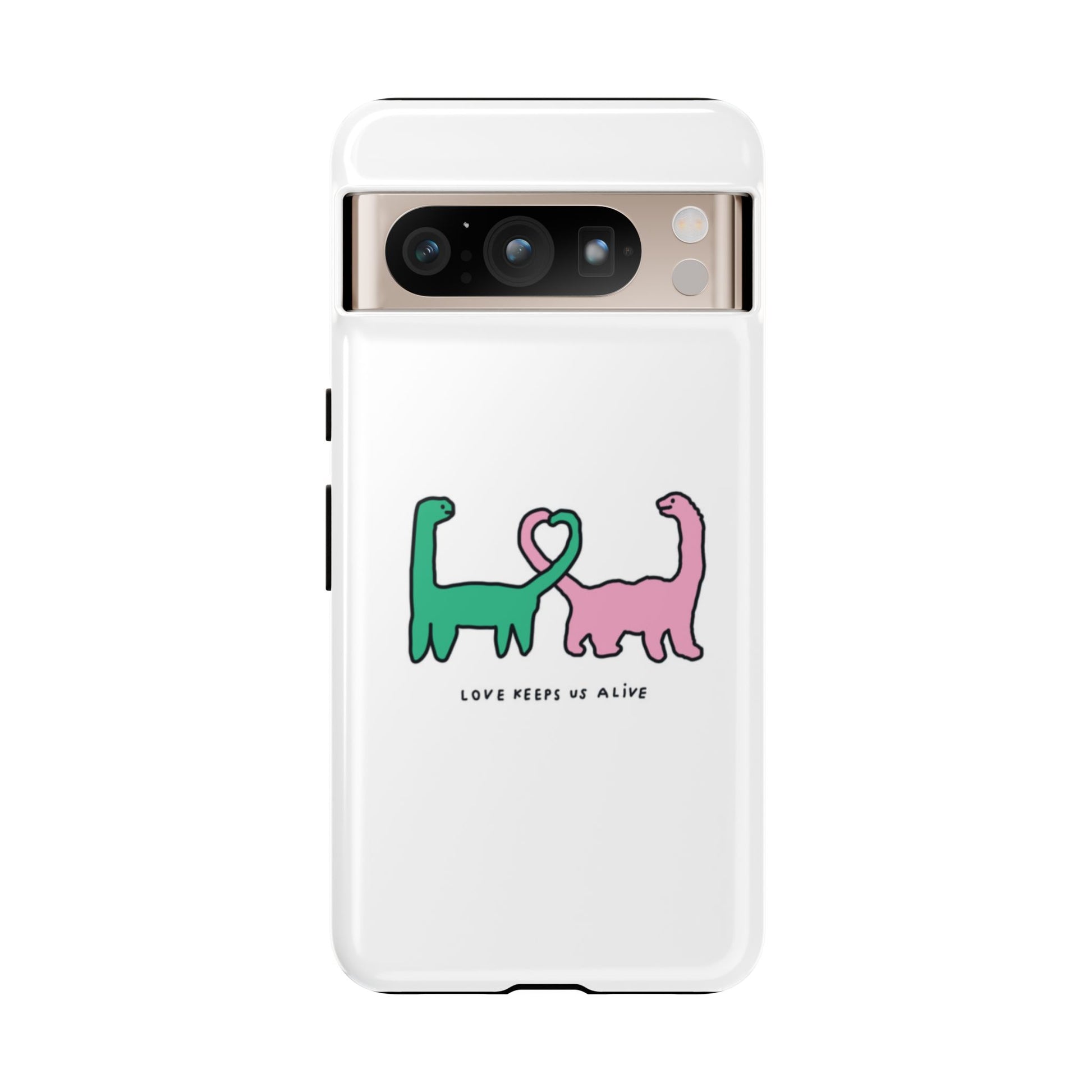 Dino in love phone cases