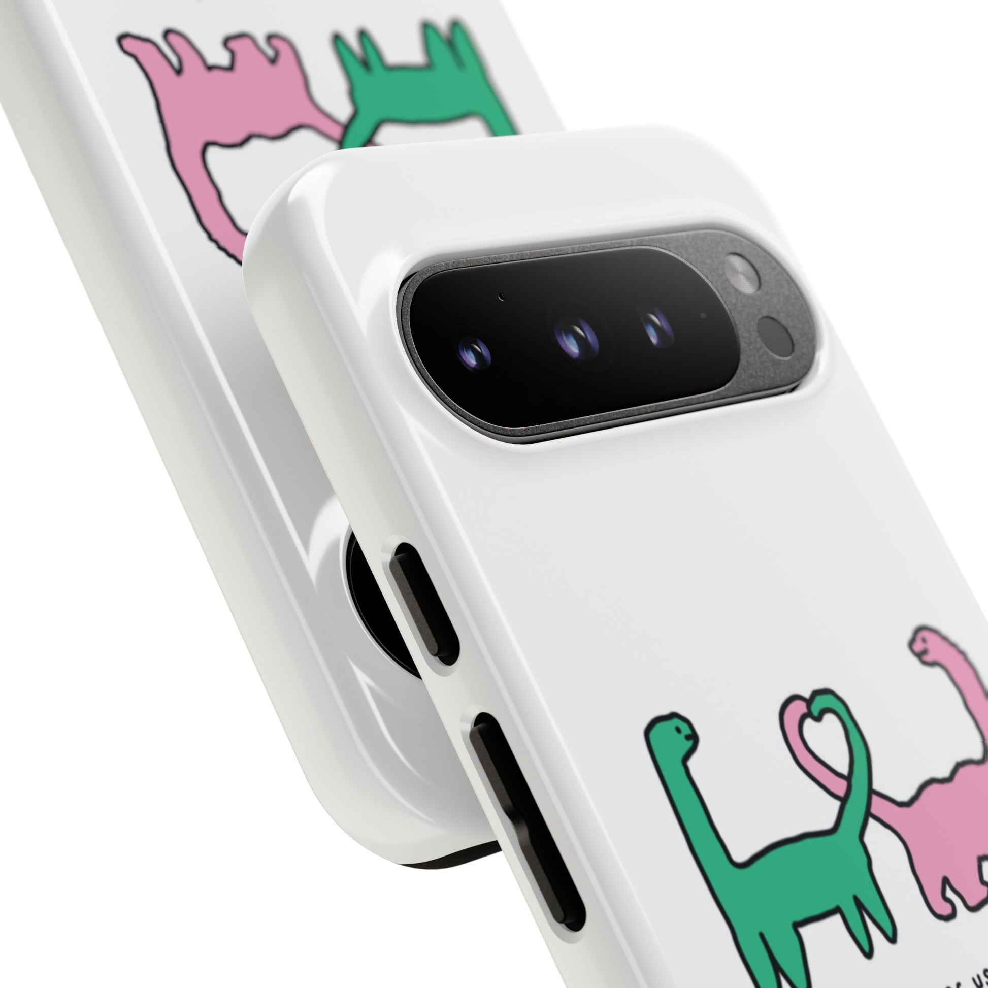 Dino in love phone cases