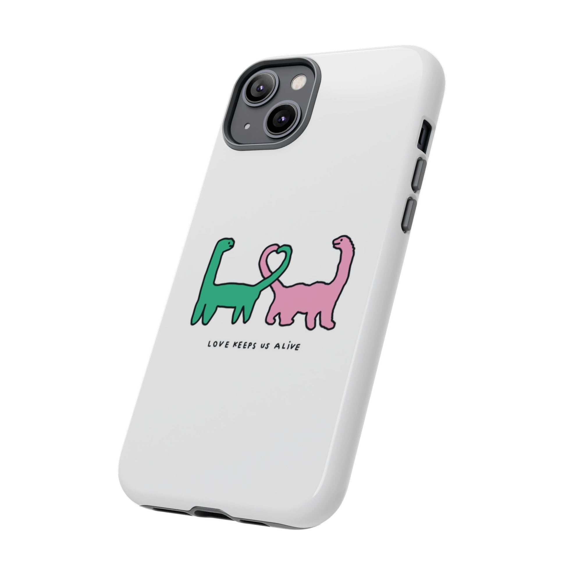 Dino in love phone cases