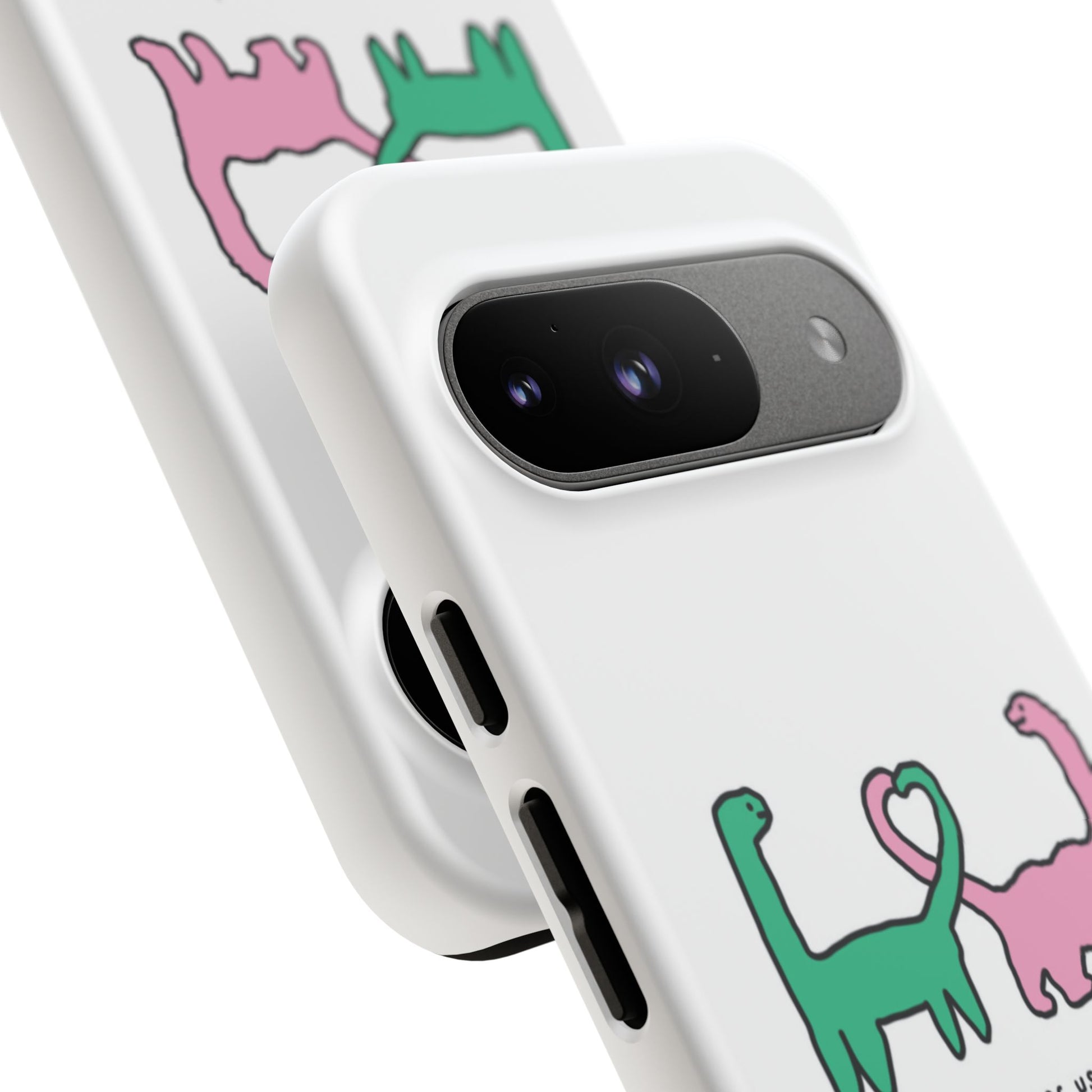 Dino in love phone cases
