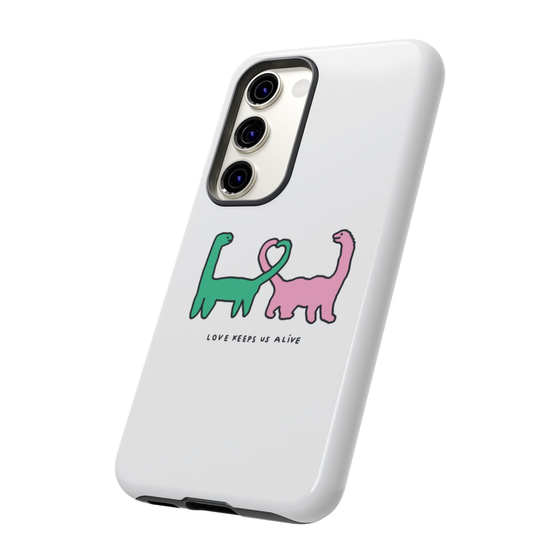 Dino in love phone cases