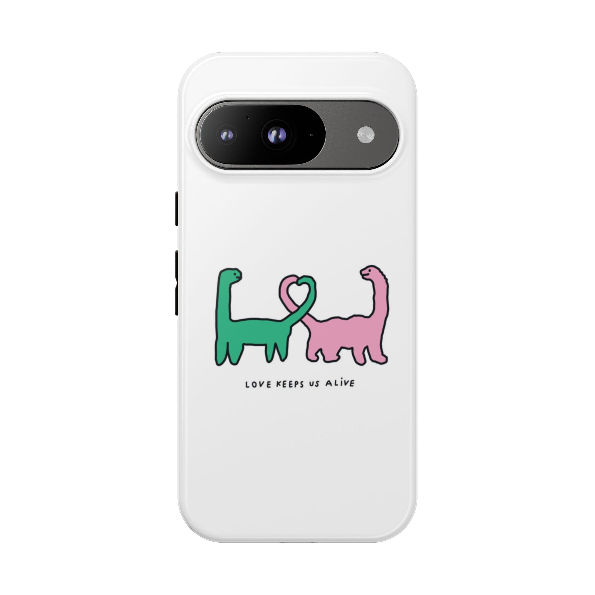 Dino in love phone cases
