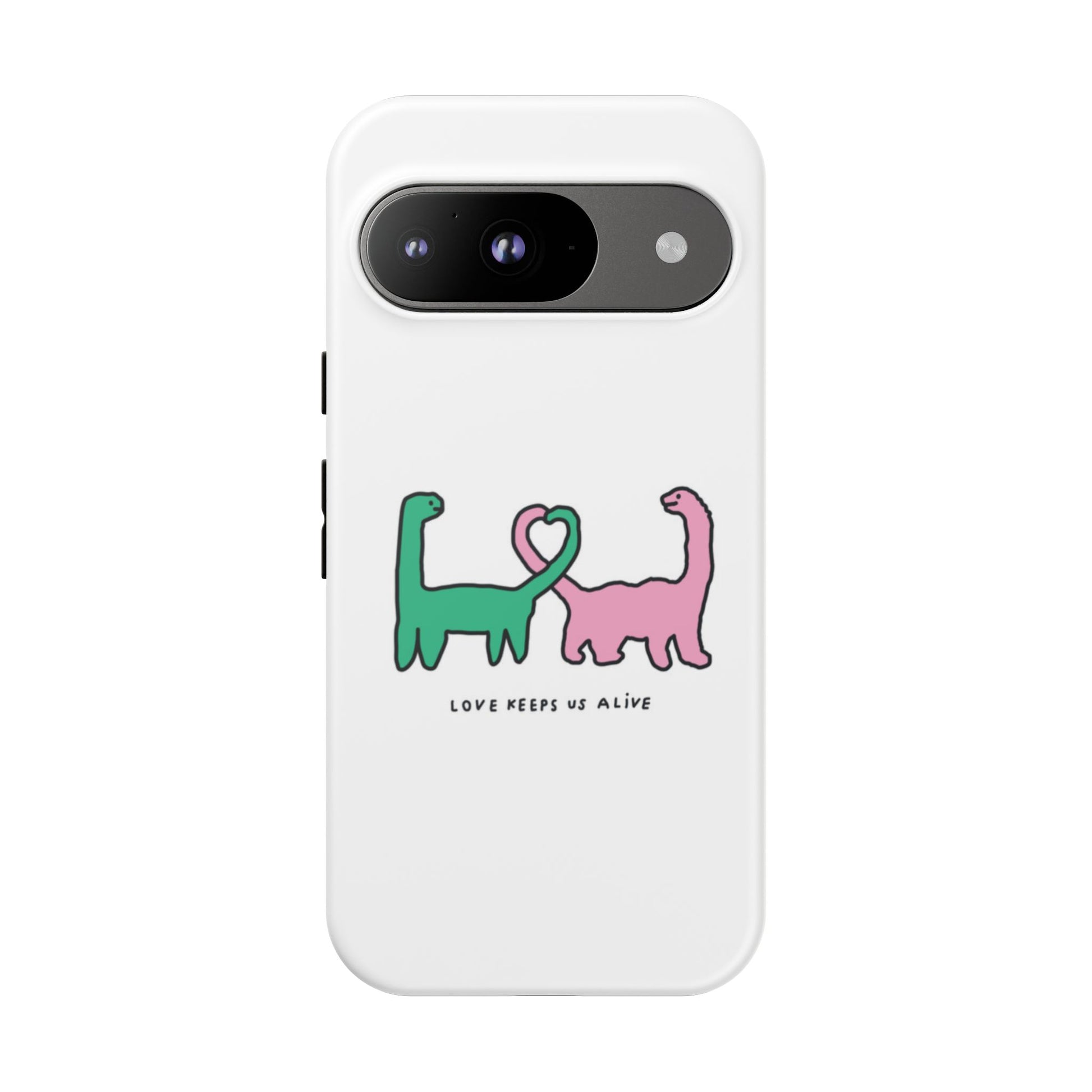 Dino in love phone cases