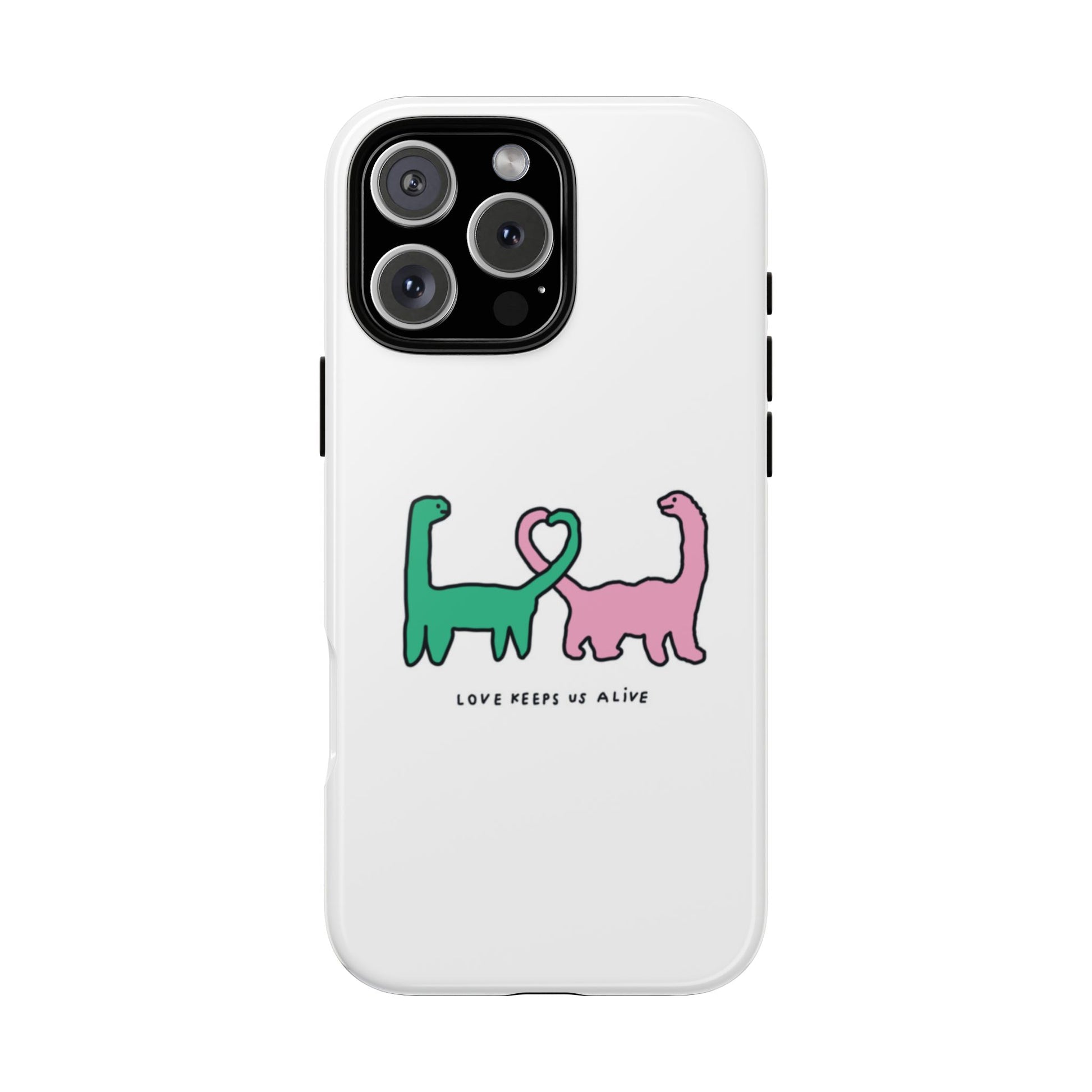 Dino in love phone cases