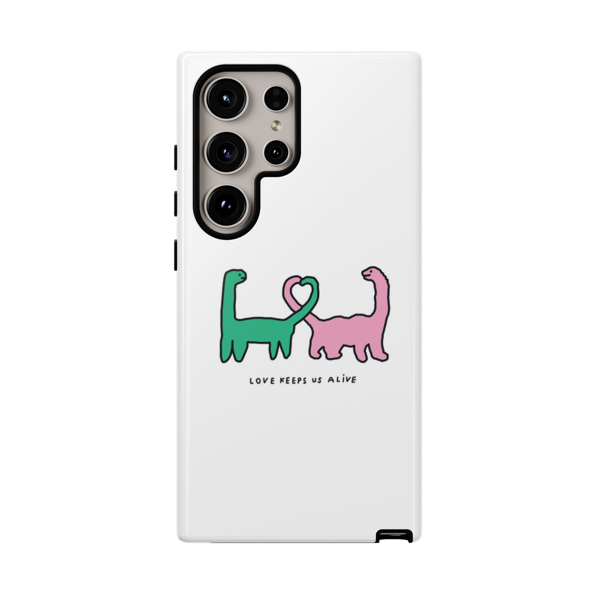 Dino in love phone cases