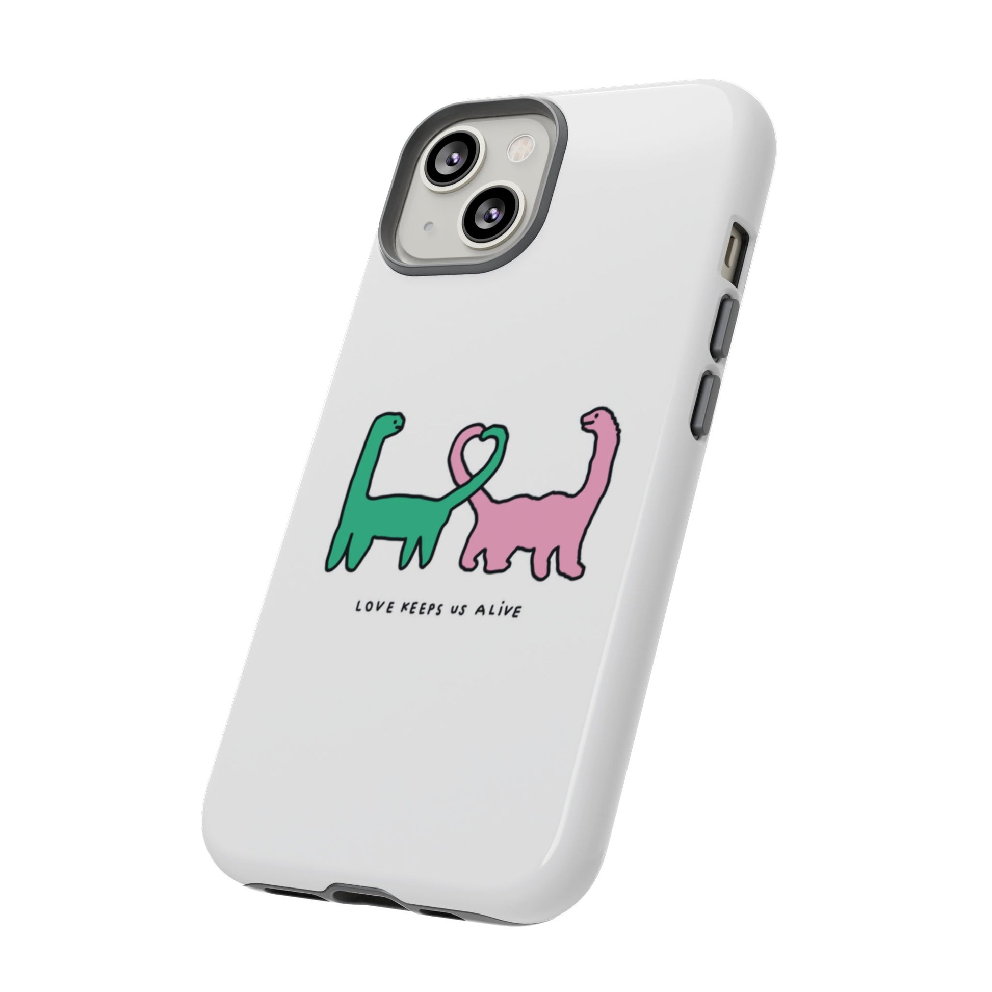 Dino in love phone cases