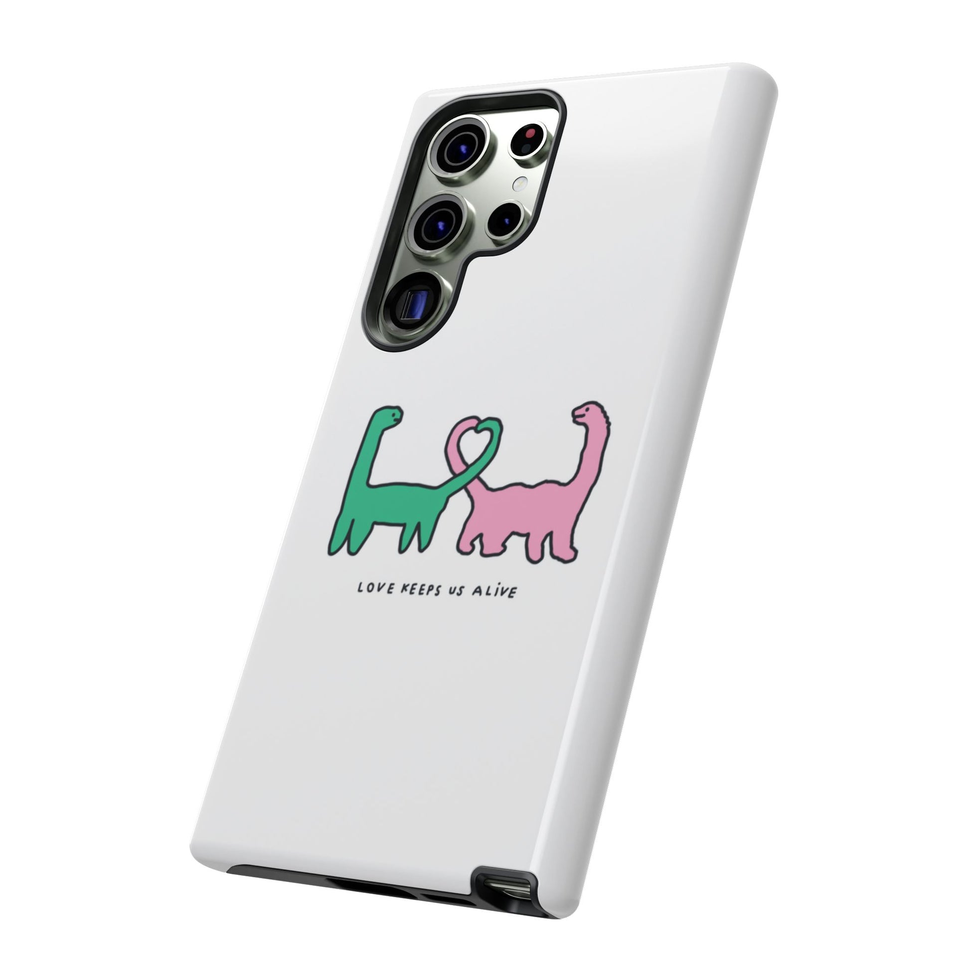 Dino in love phone cases