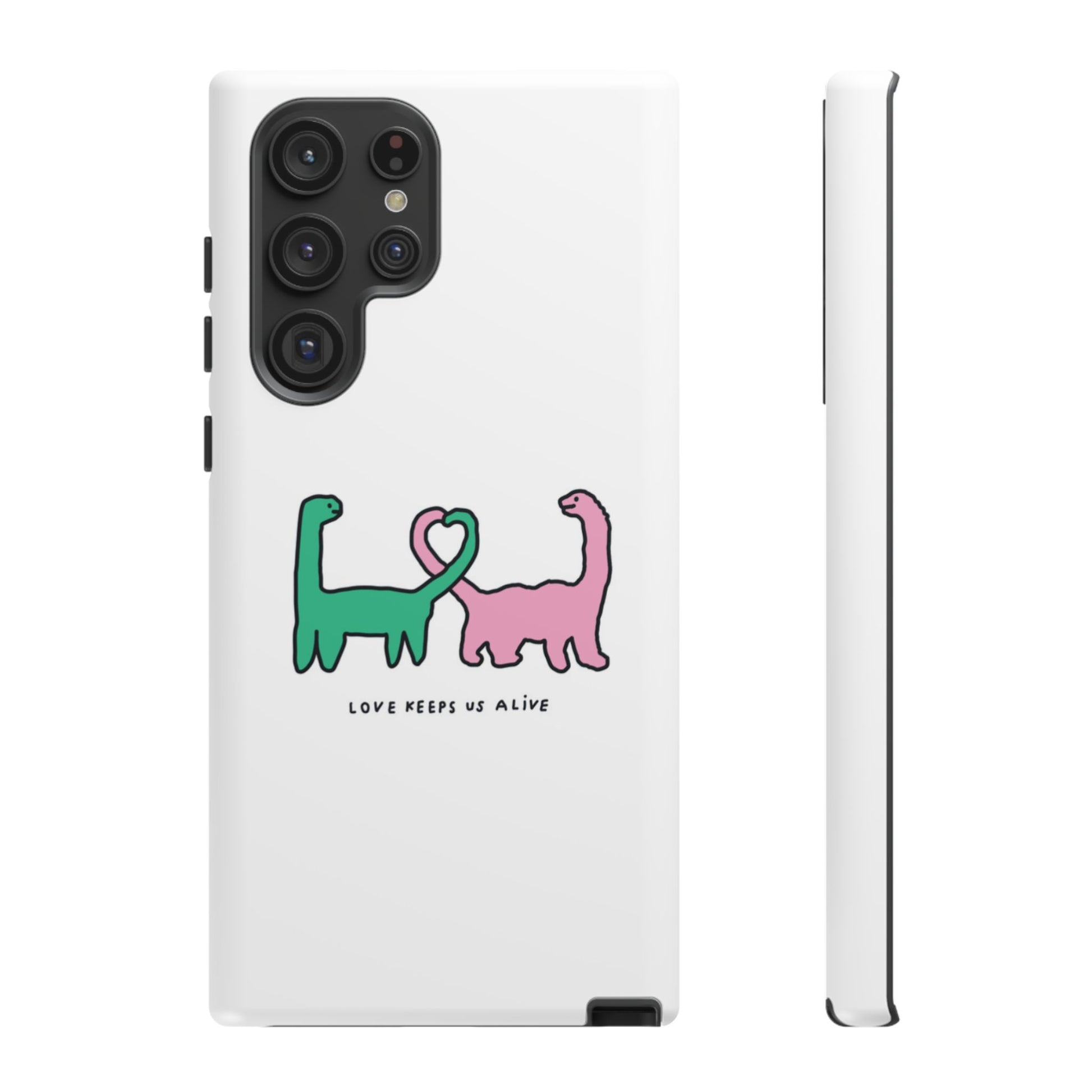 Dino in love phone cases