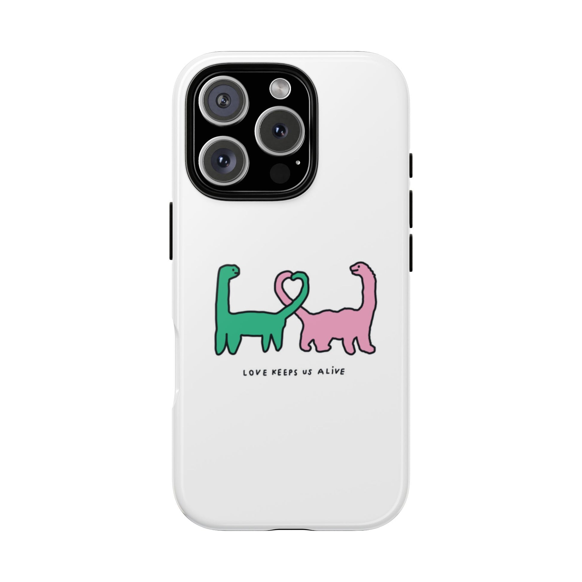 Dino in love phone cases
