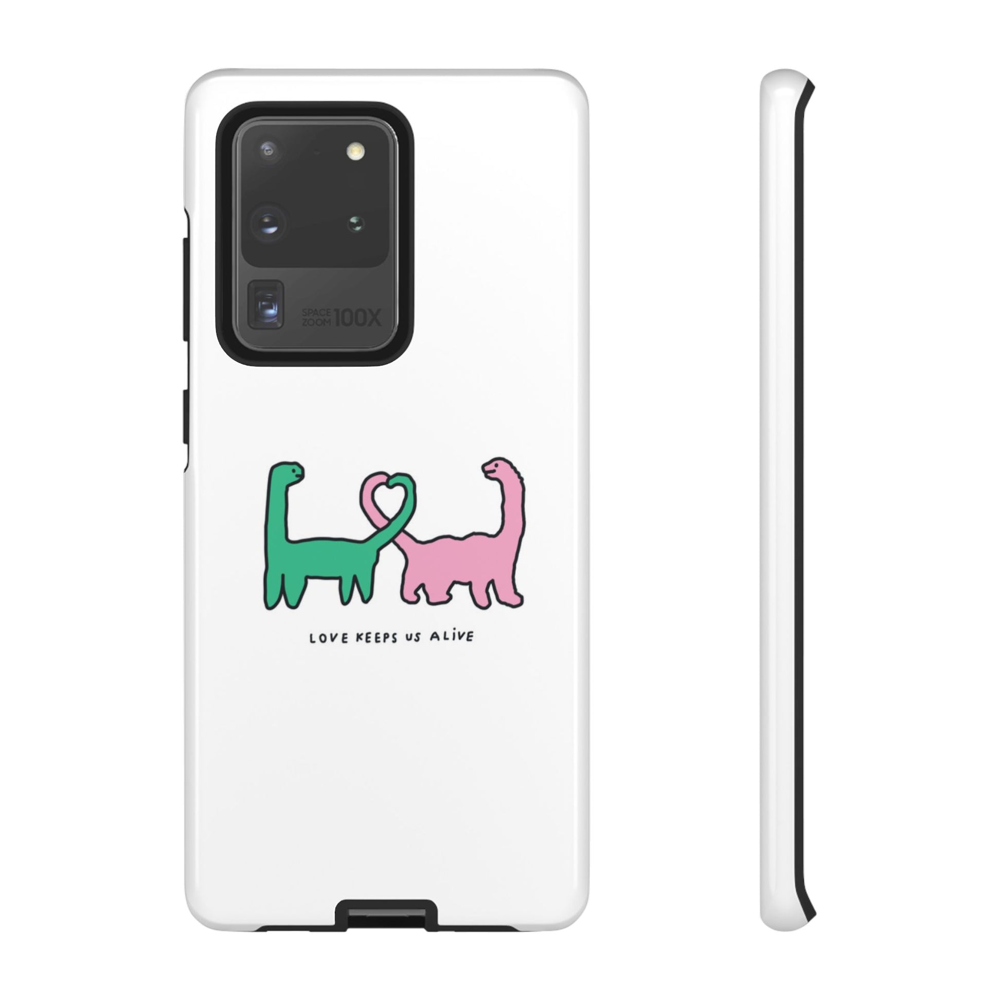 Dino in love phone cases