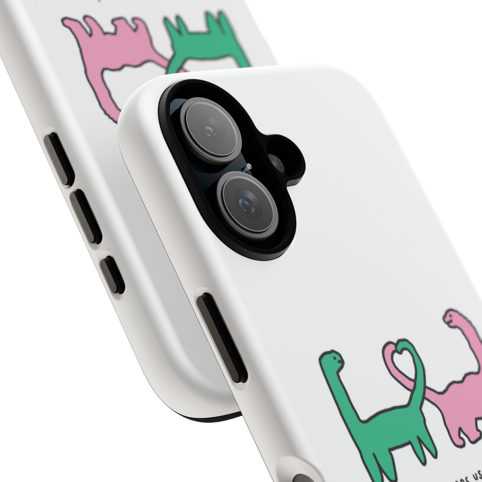 Dino in love phone cases