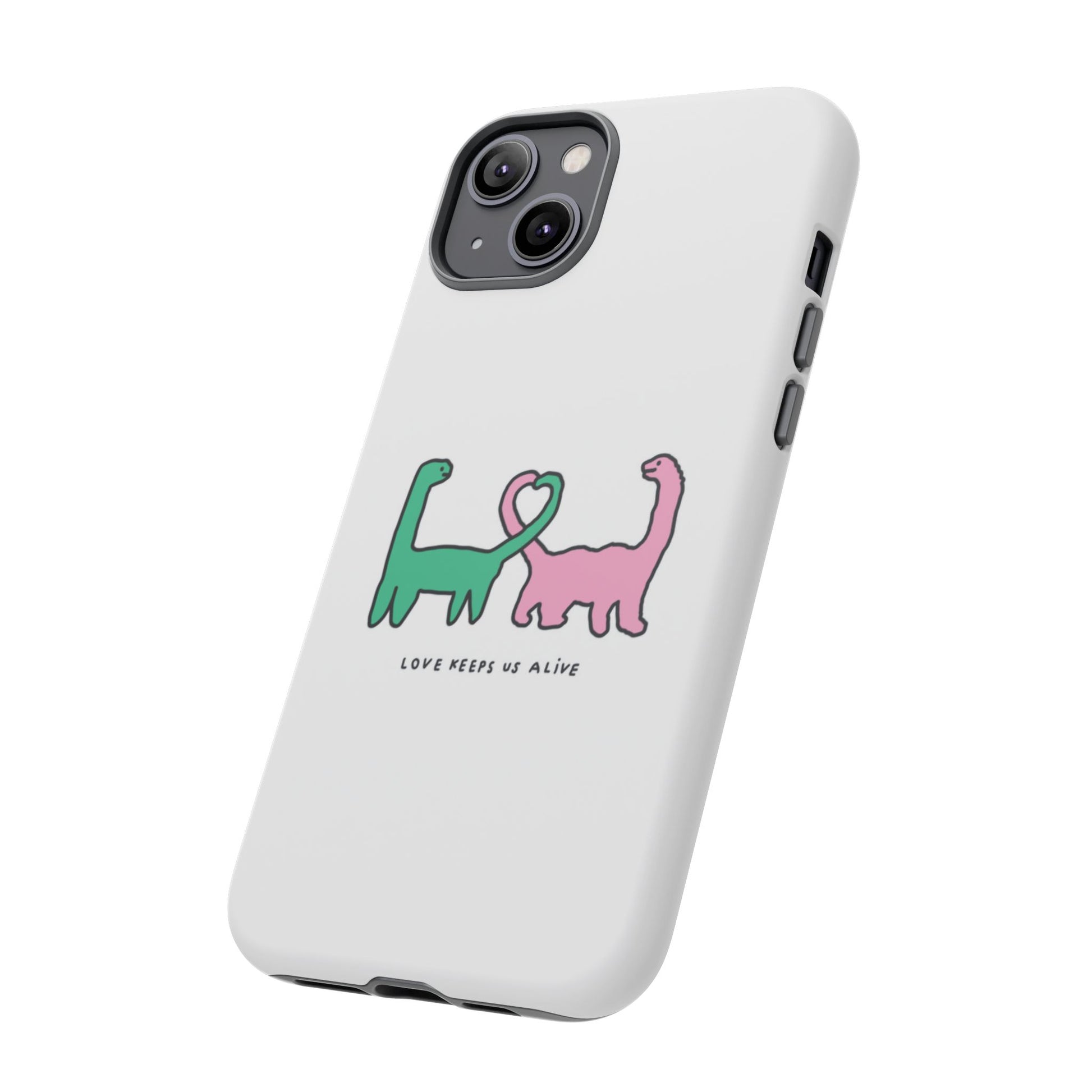 Dino in love phone cases