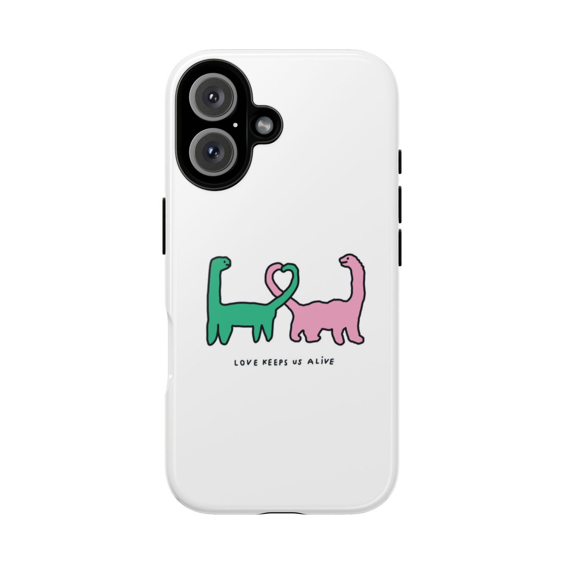 Dino in love phone cases