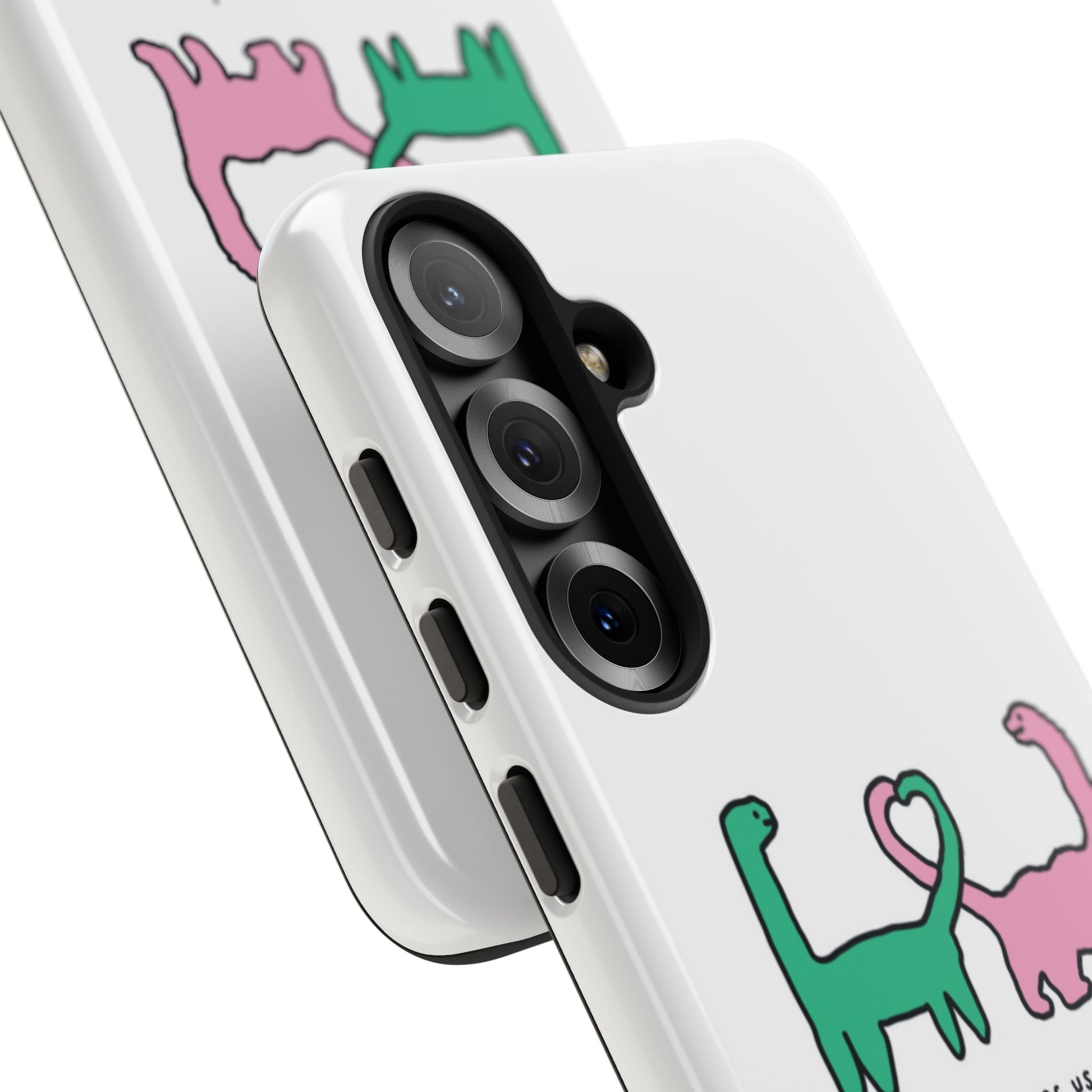 Dino in love phone cases