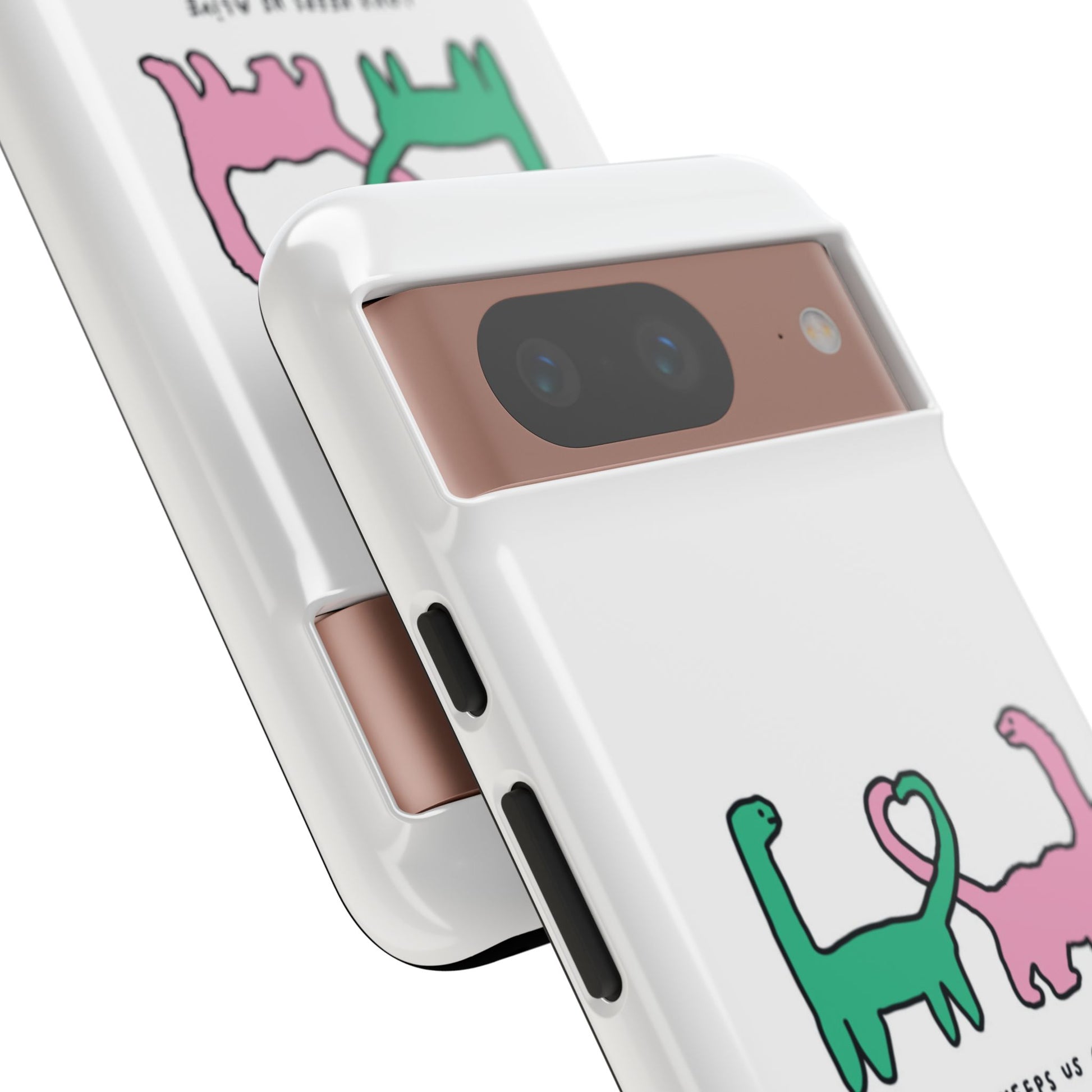 Dino in love phone cases