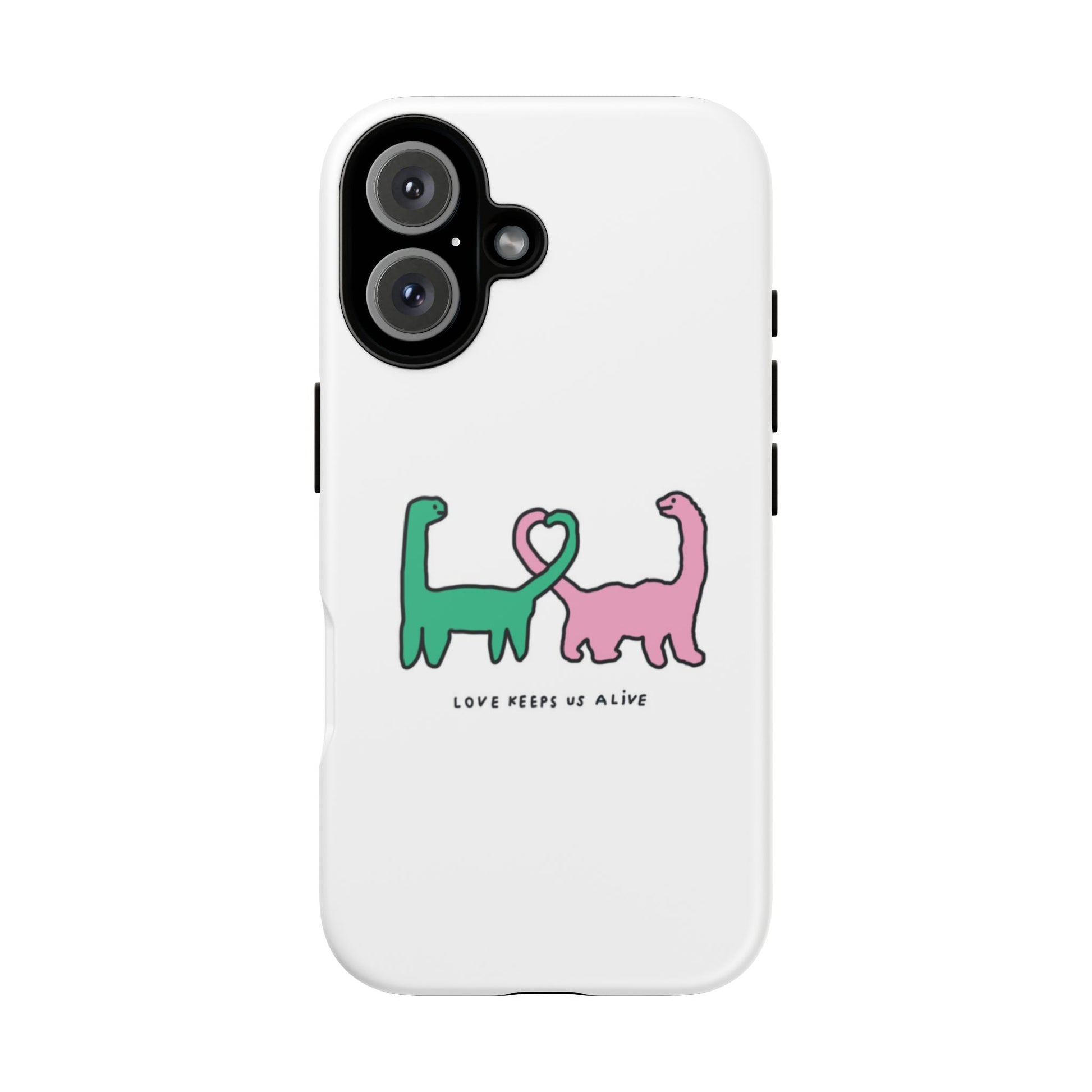 Dino in love phone cases