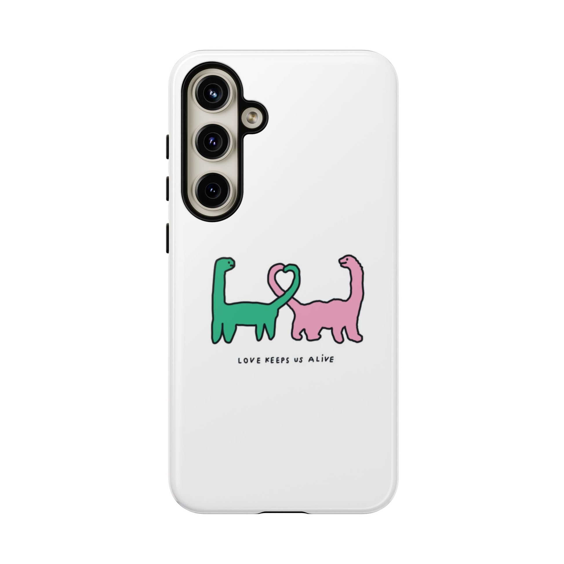 Dino in love phone cases