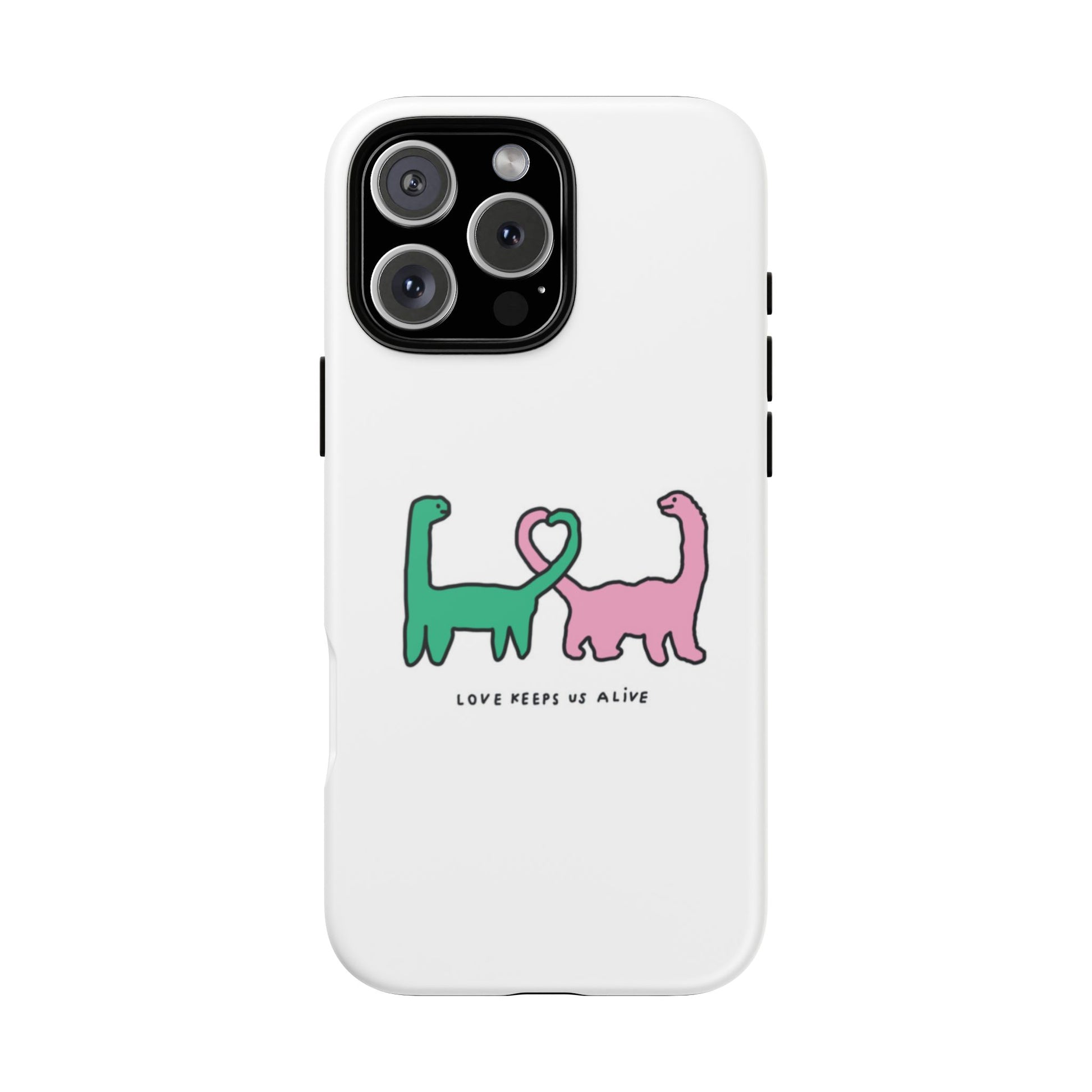 Dino in love phone cases