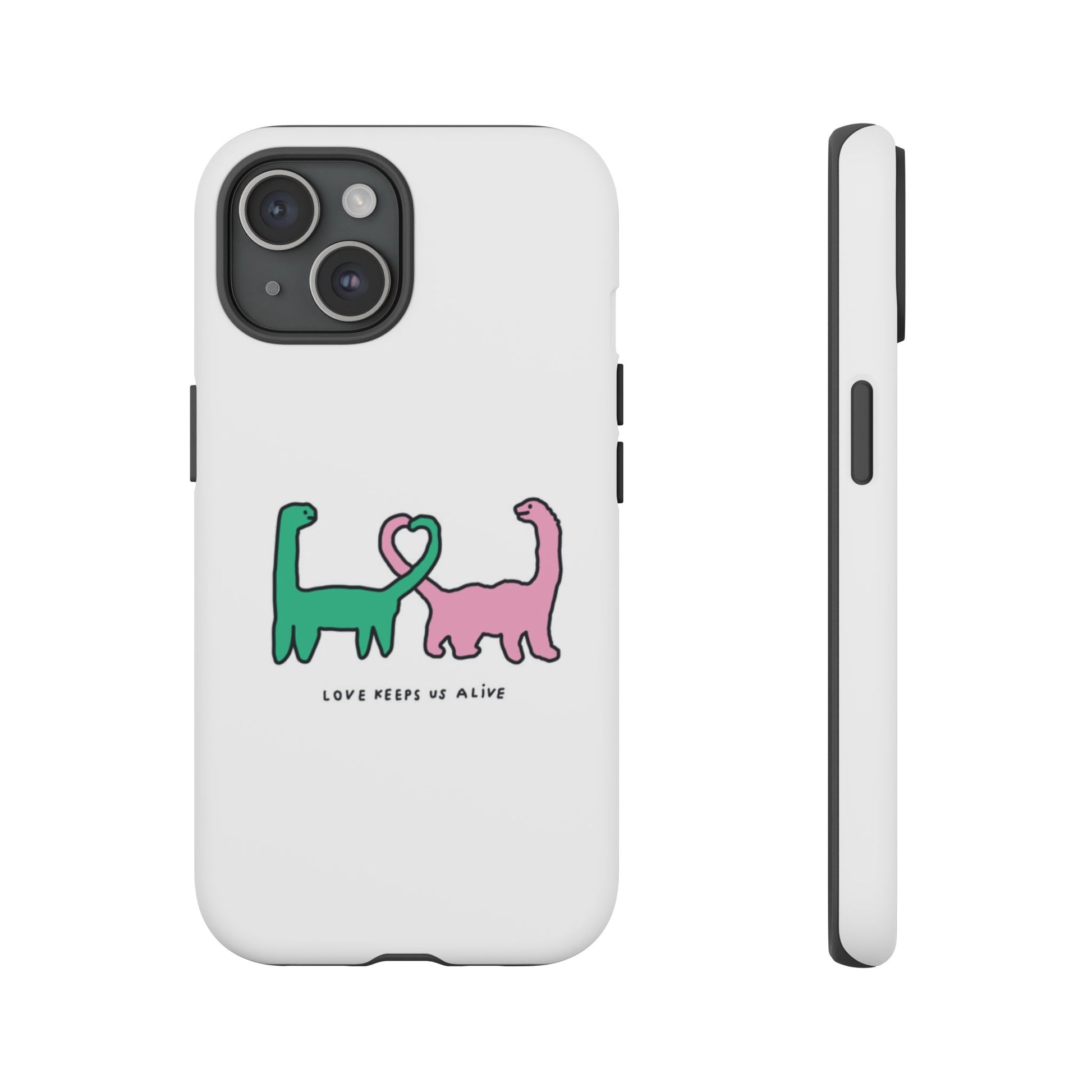 Dino in love phone cases