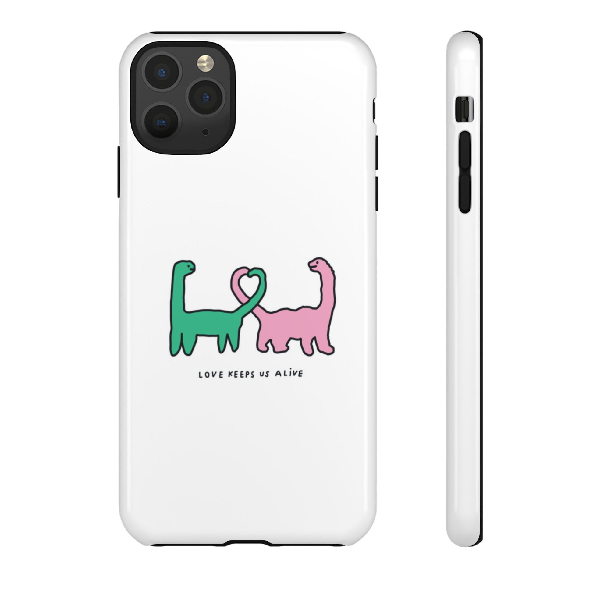Dino in love phone cases